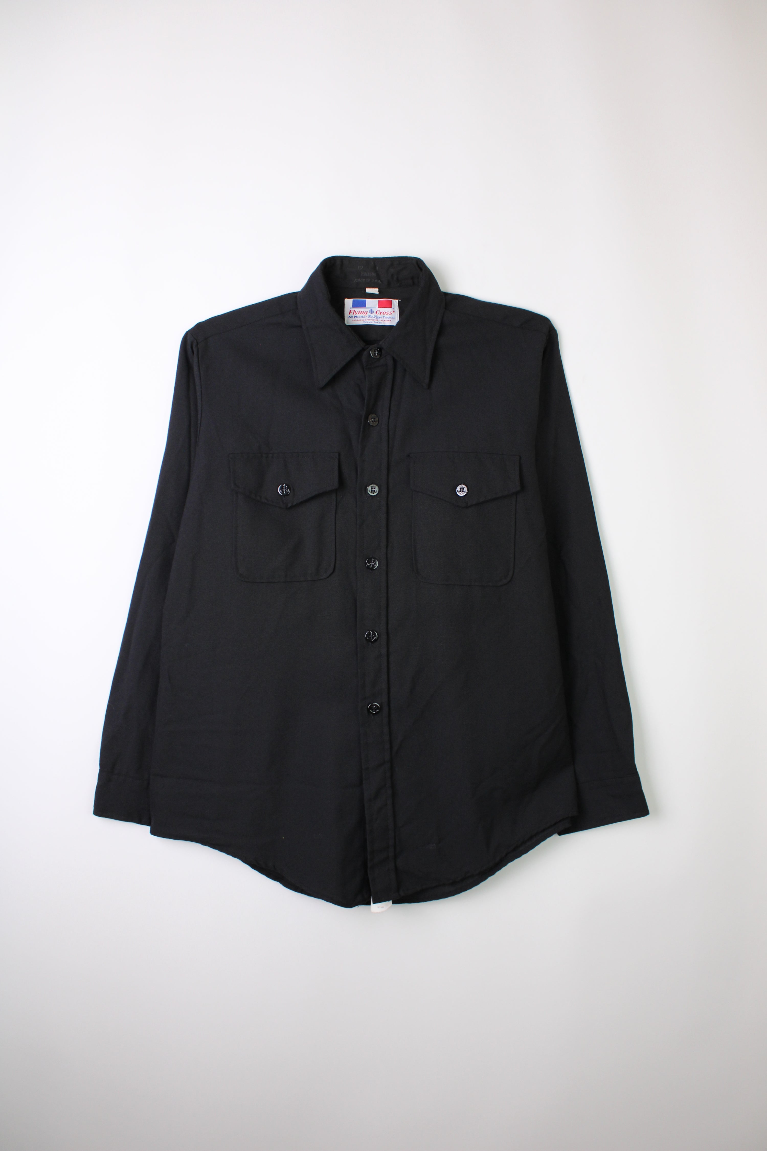 VINTAGE WORKWEAR HEAVY SHIRT MADE IN USA BLACK - L/XL