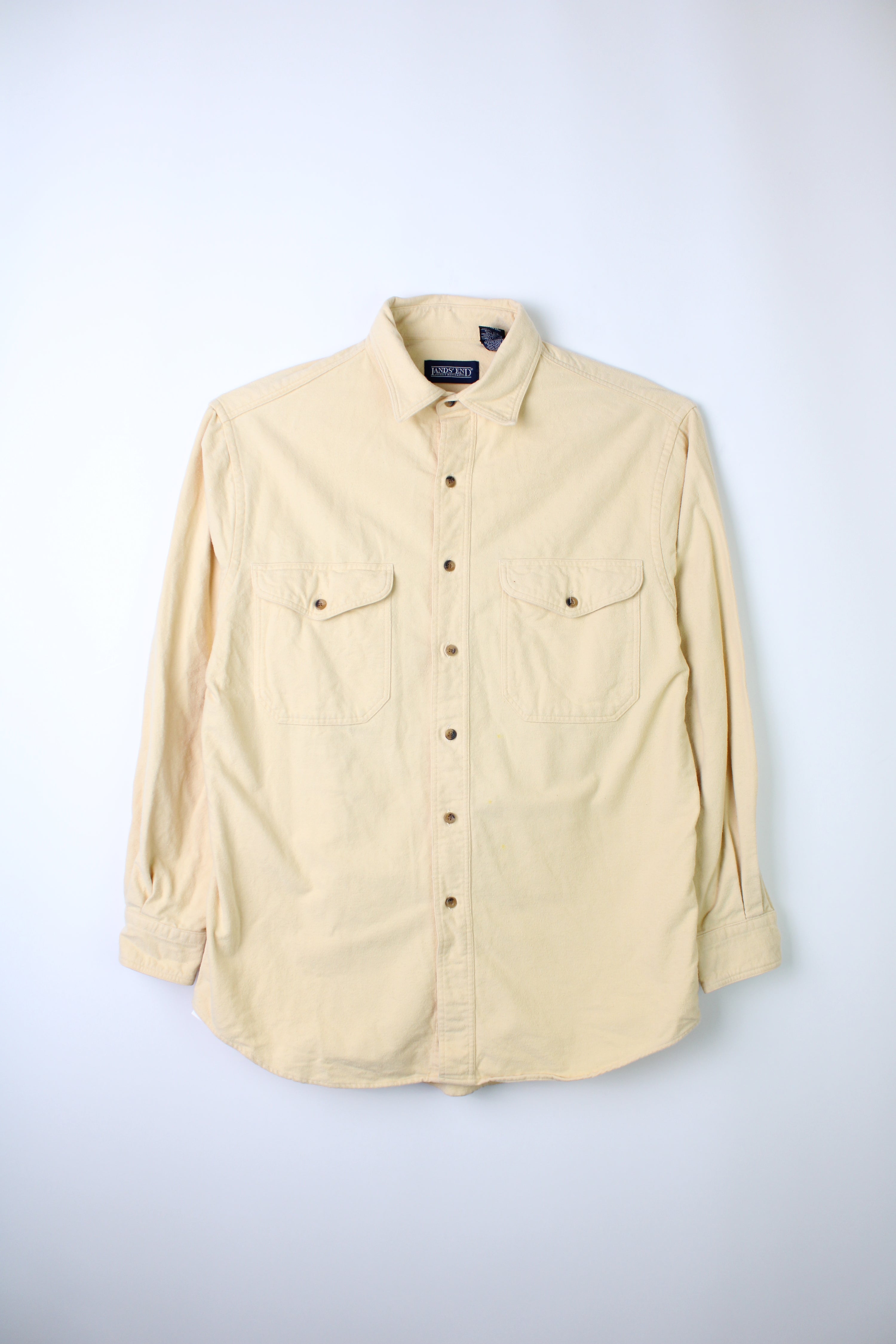 VINTAGE FLANNEL PLAID SHIRT YELLOW - M