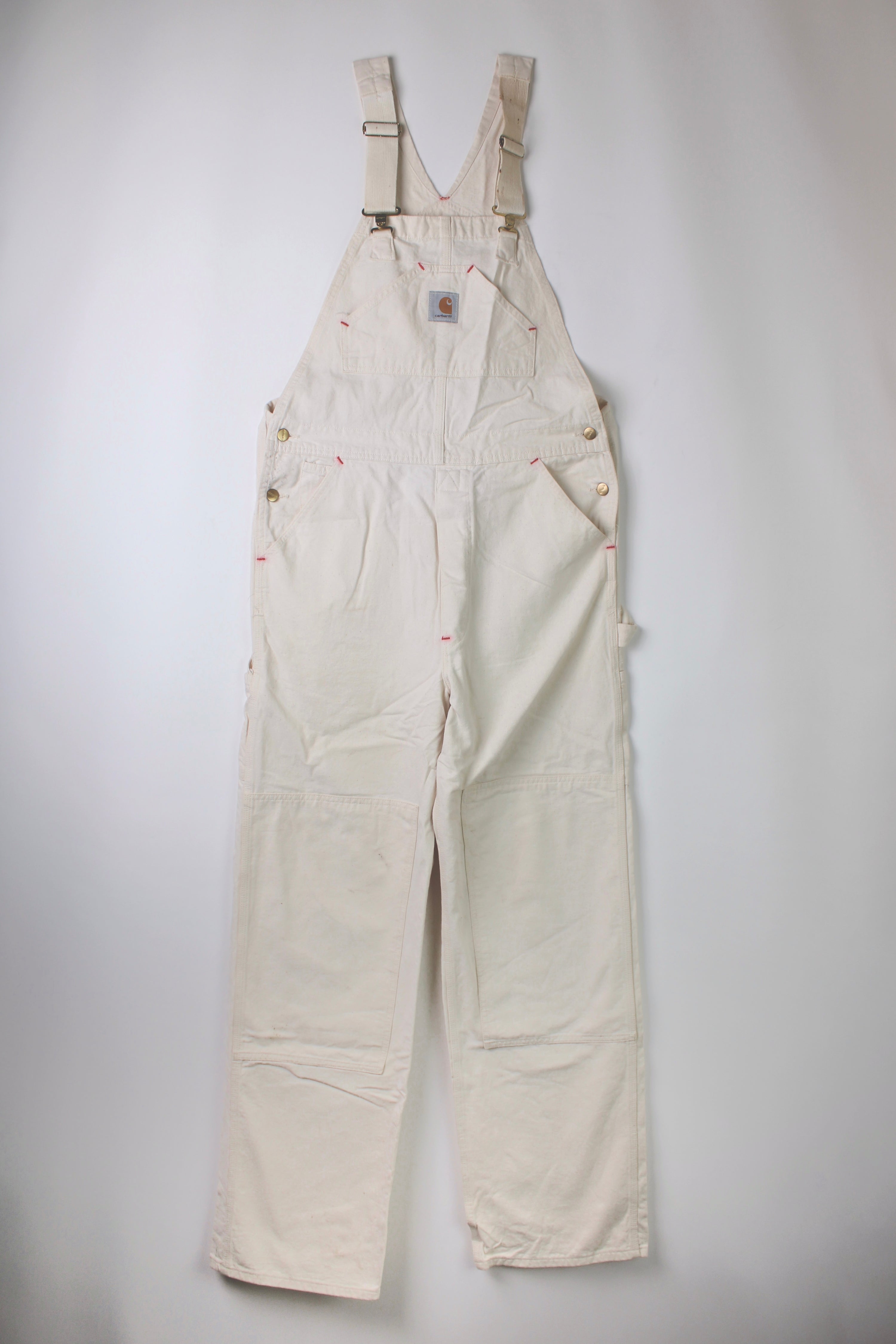 CARHARTT VINTAGE DUNGAREE OVERALL 1990S WHITE - 34X34