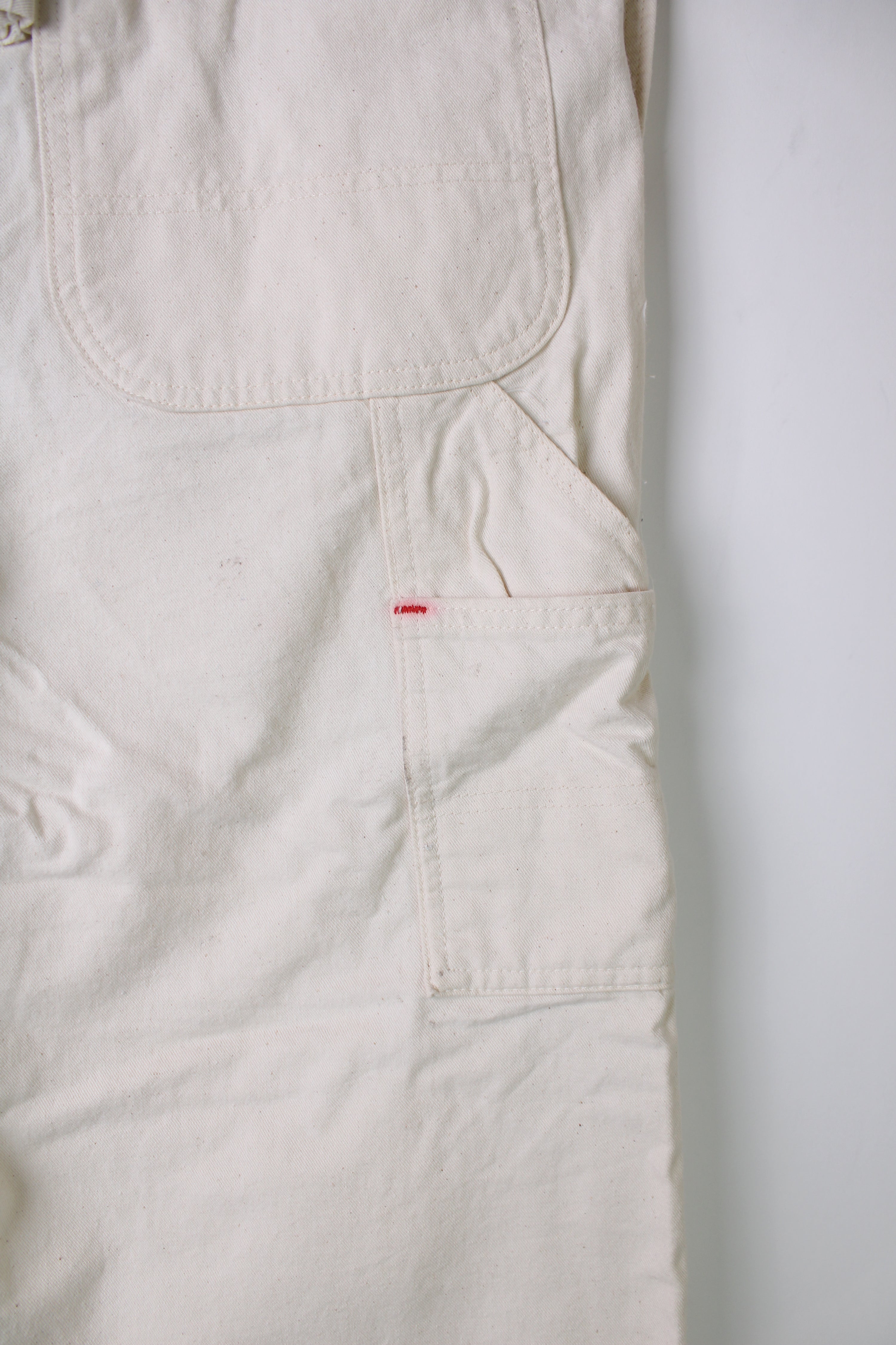 CARHARTT VINTAGE DUNGAREE OVERALL 1990S WHITE - 34X34