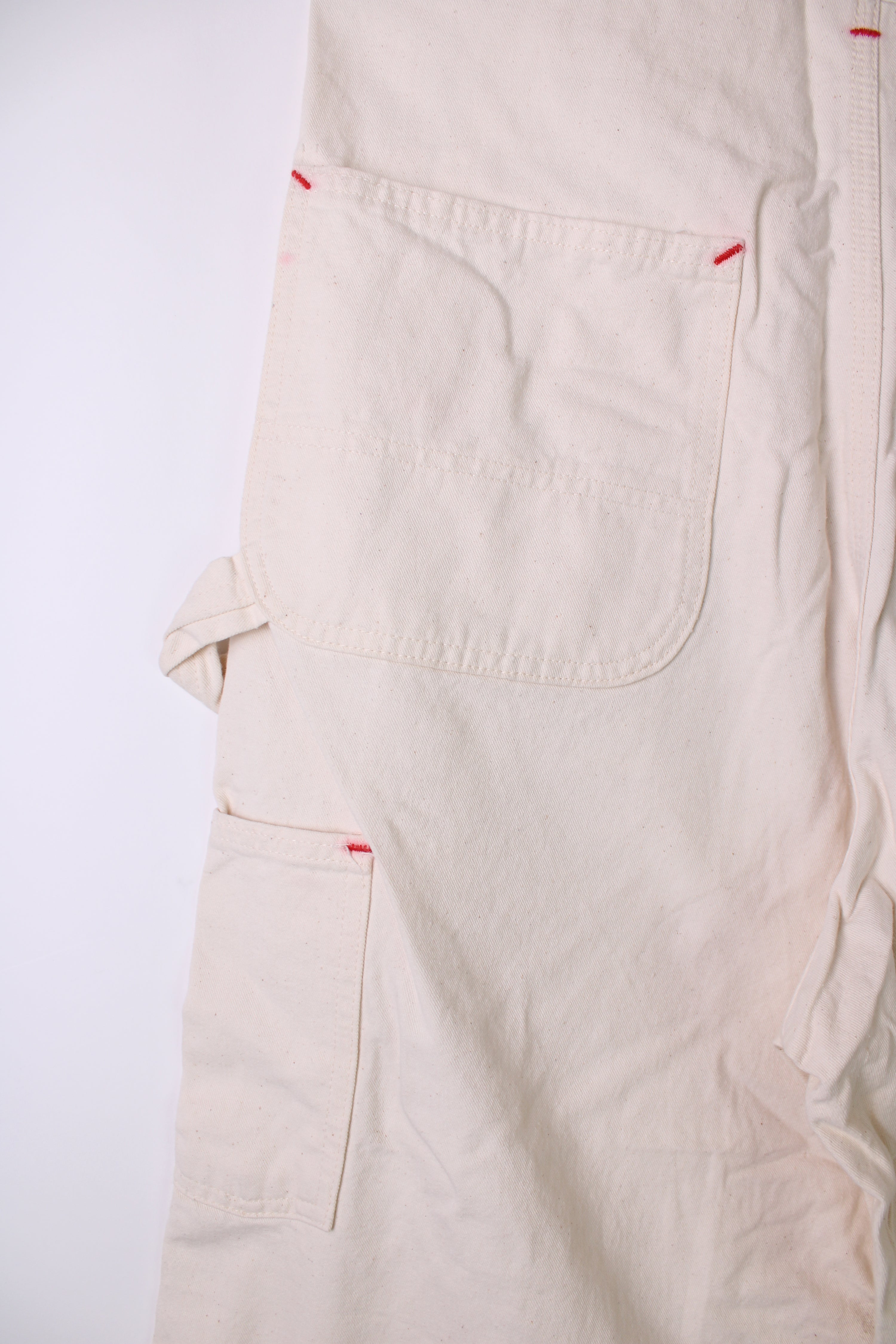 CARHARTT VINTAGE DUNGAREE OVERALL 1990S WHITE - 34X34