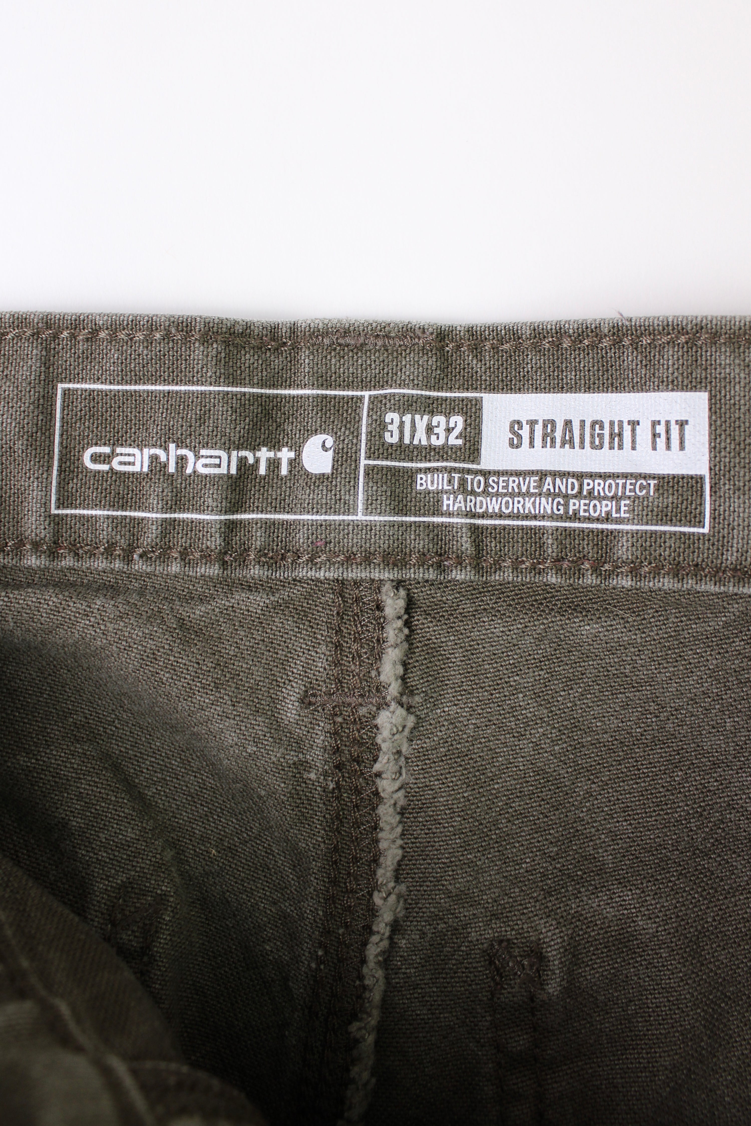 CARHARTT DOUBLE KNEE PANTS GREEN - 31X32