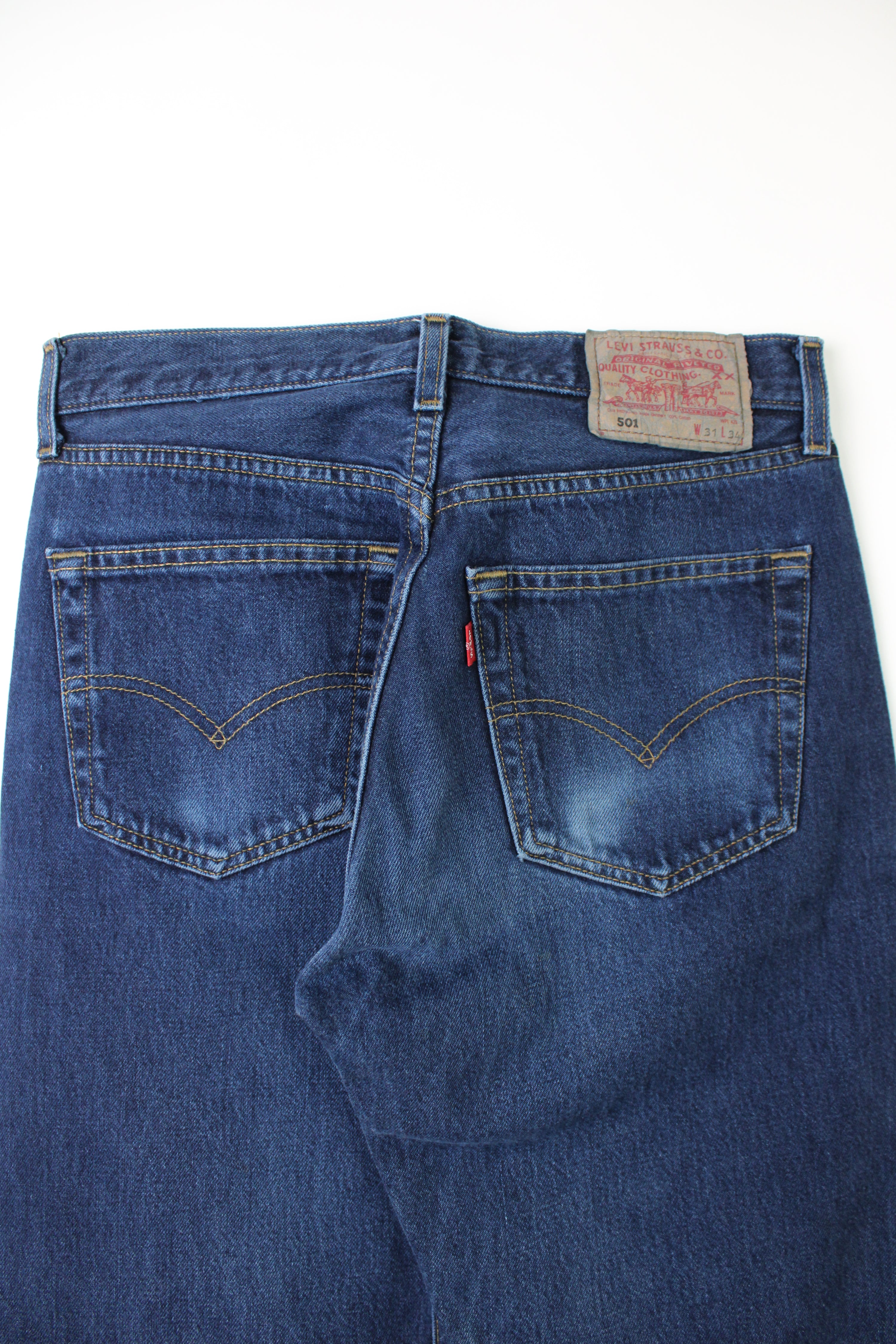 LEVIS 501 VINTAGE DARK WASH JEANS - W31