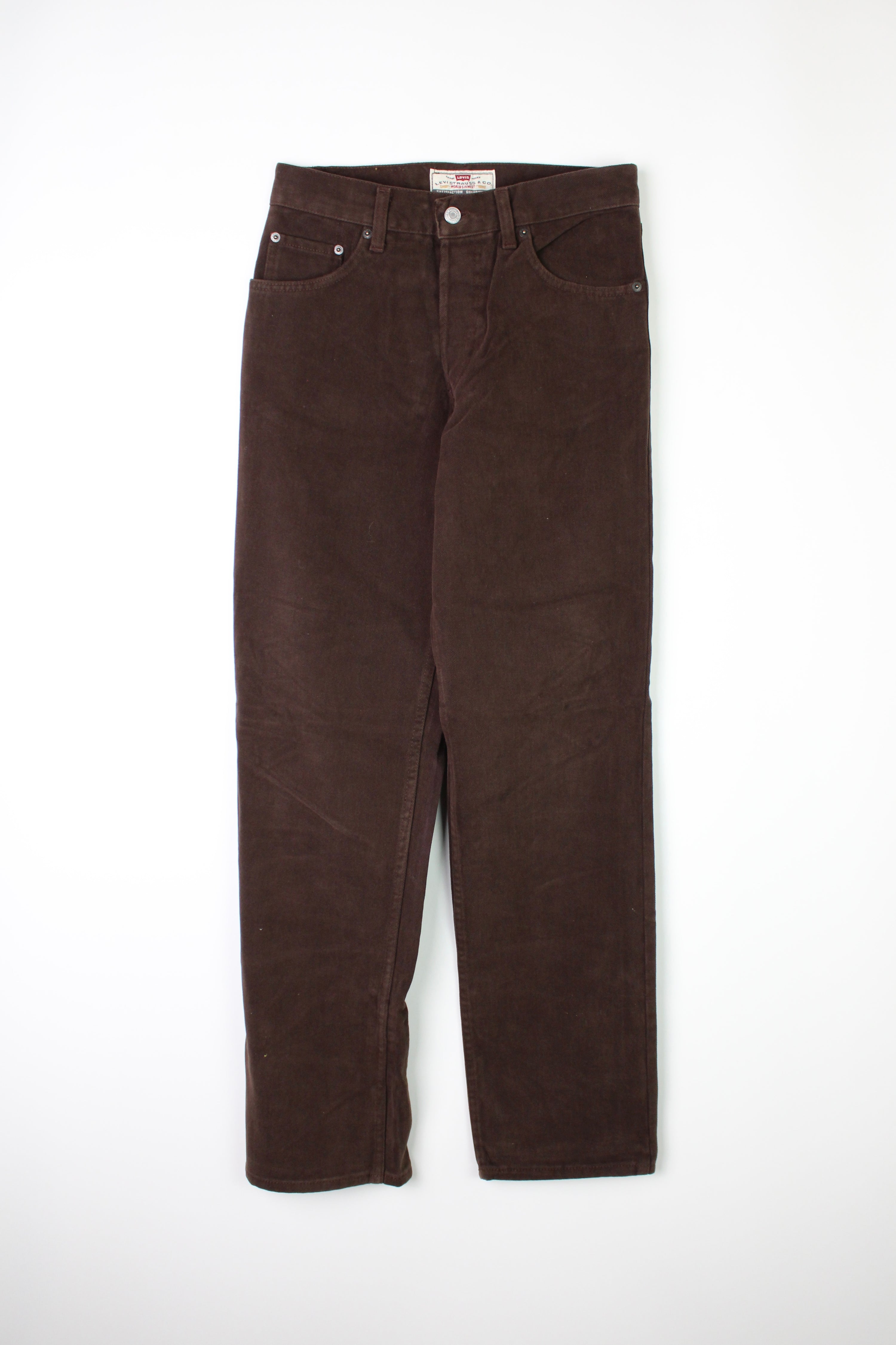 LEVIS 440 COTTON PANTS BROWN MADE IN ITALY