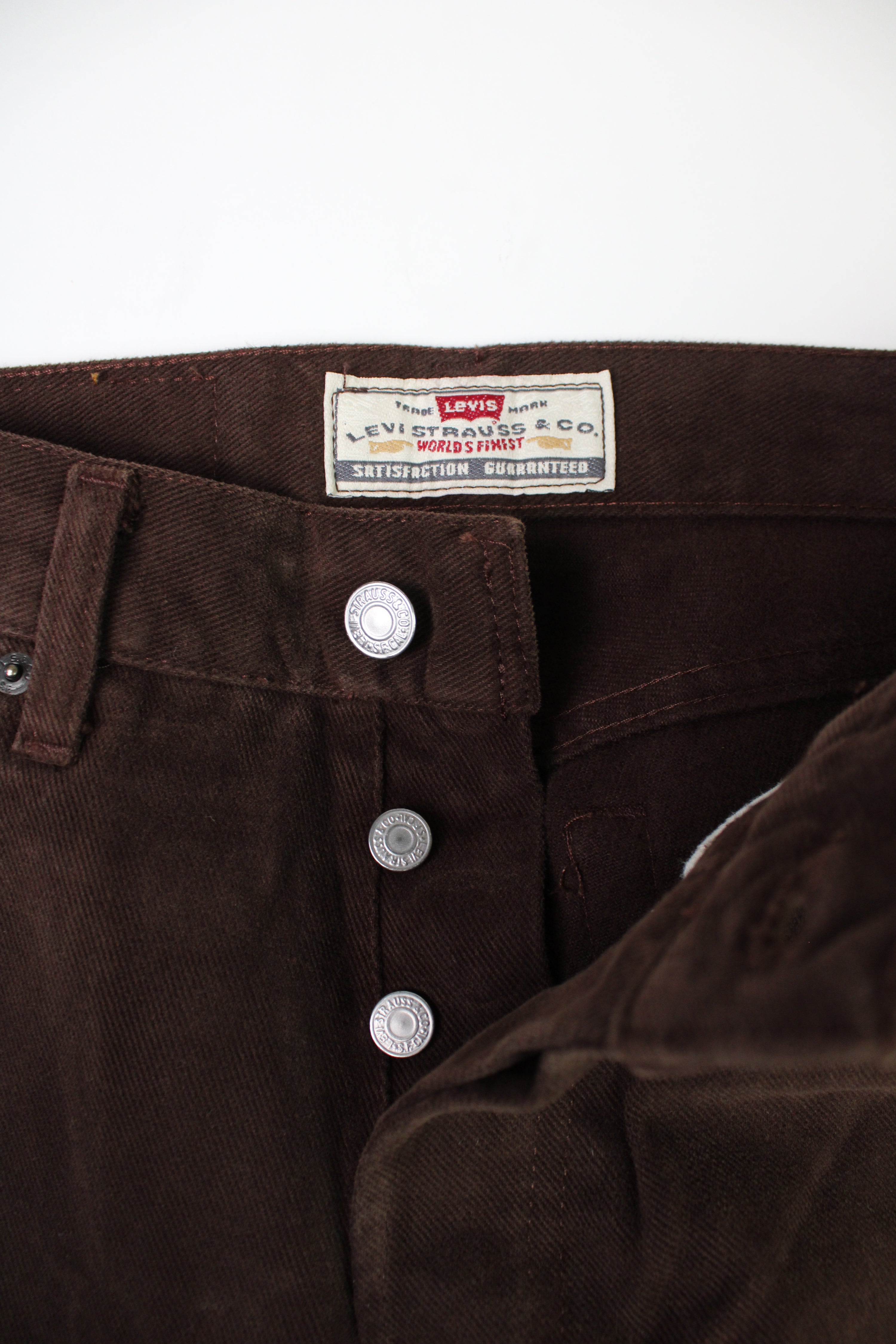 LEVIS 440 COTTON PANTS BROWN MADE IN ITALY
