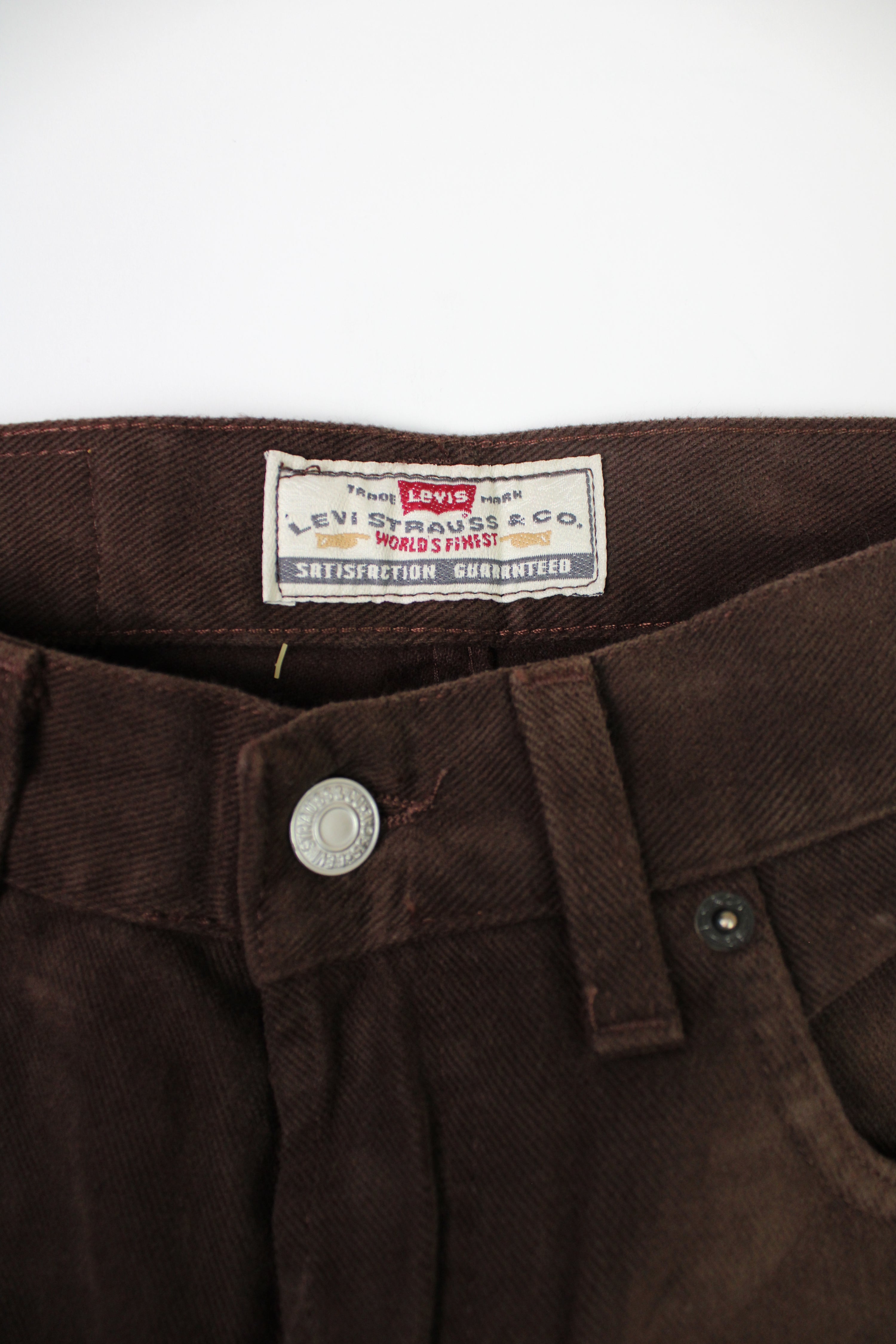 LEVIS 440 COTTON PANTS BROWN MADE IN ITALY
