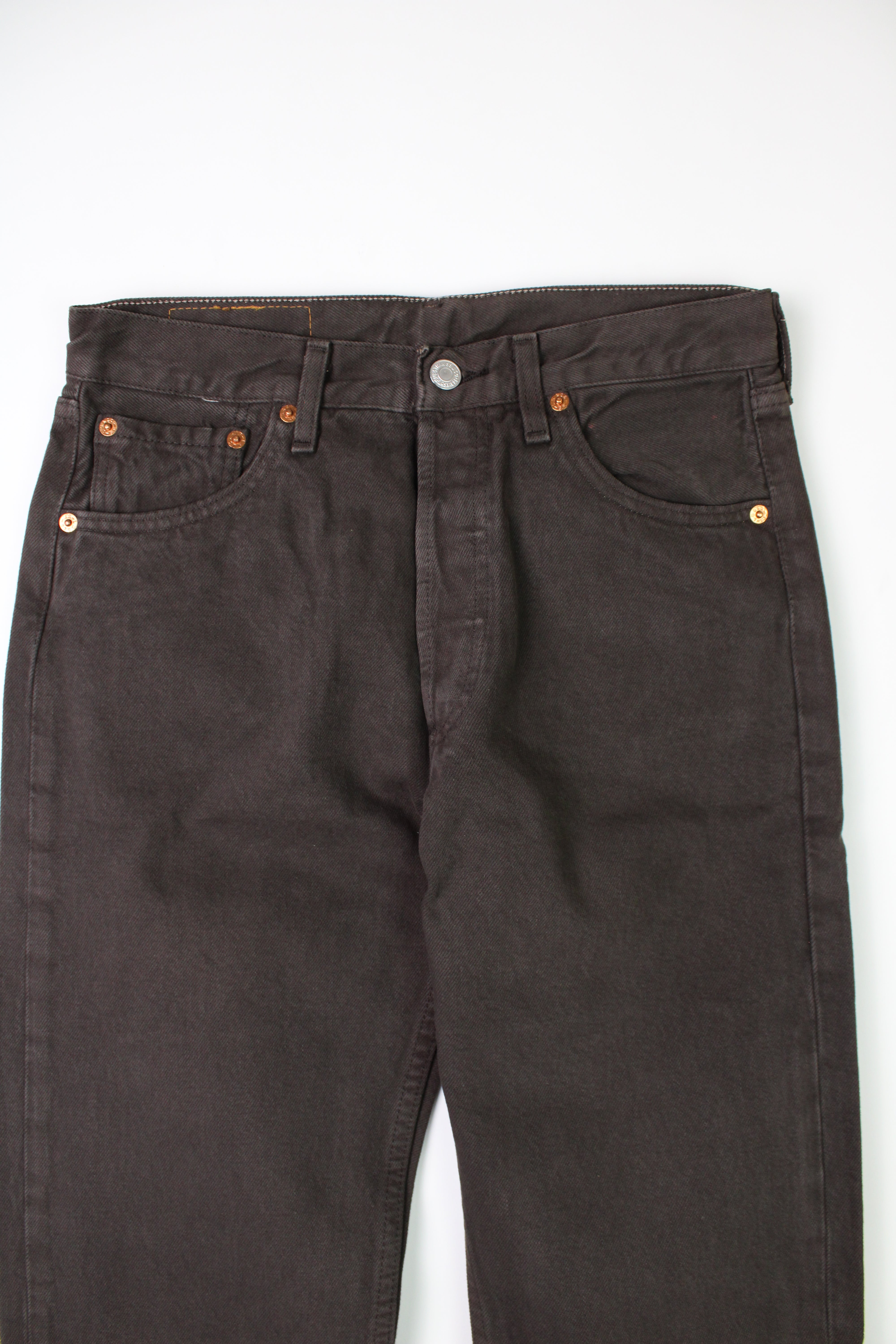 LEVIS 501 JEANS BROWN DENIM MADE IN USA - W29 – HOLYGARMS