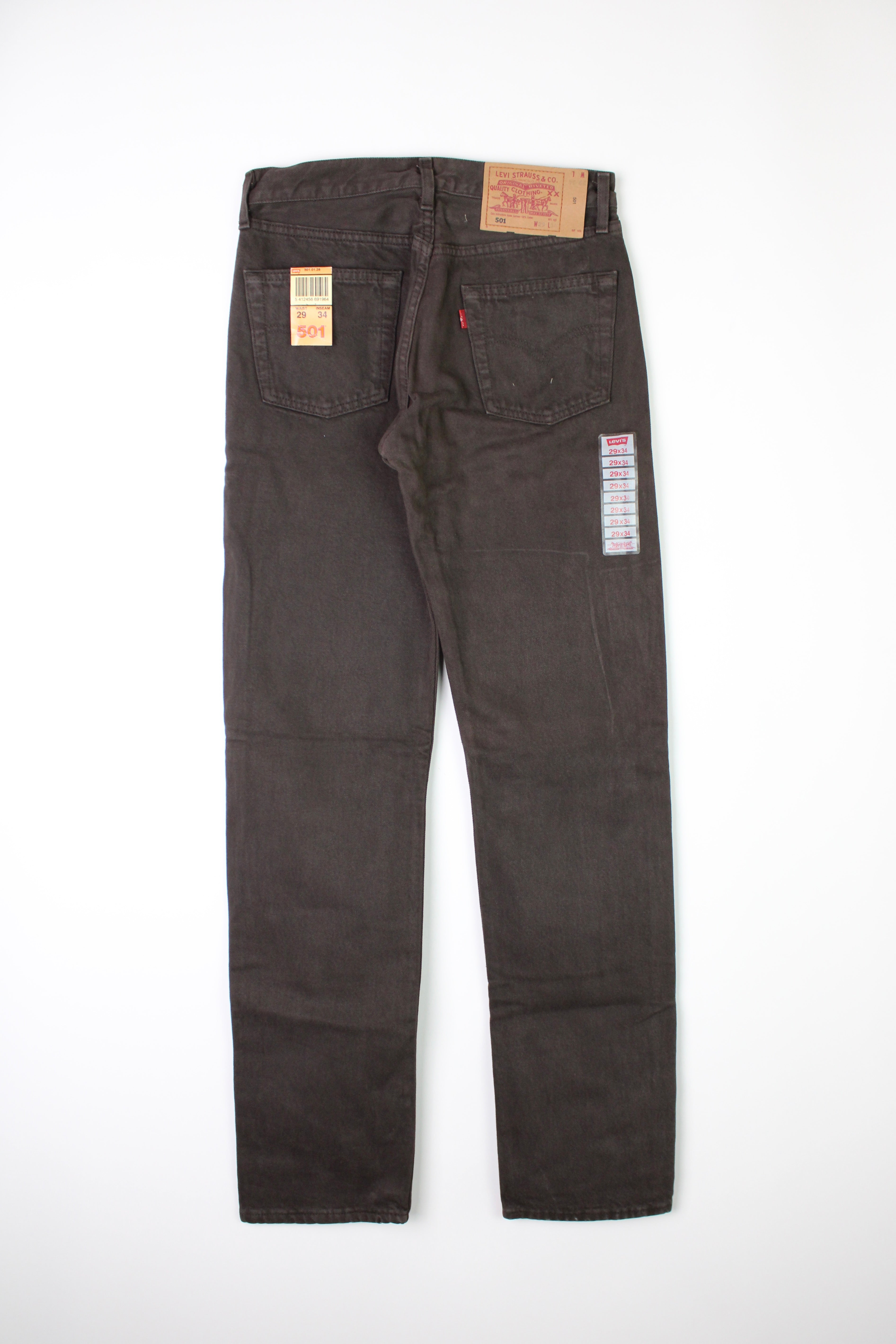 希少　米国製 新品 LEVI'S MADE IN THE USA 501 W29 LEVIS 501 JEANS BROWN DENIM MADE IN USA - W29 – HOLYGARMS