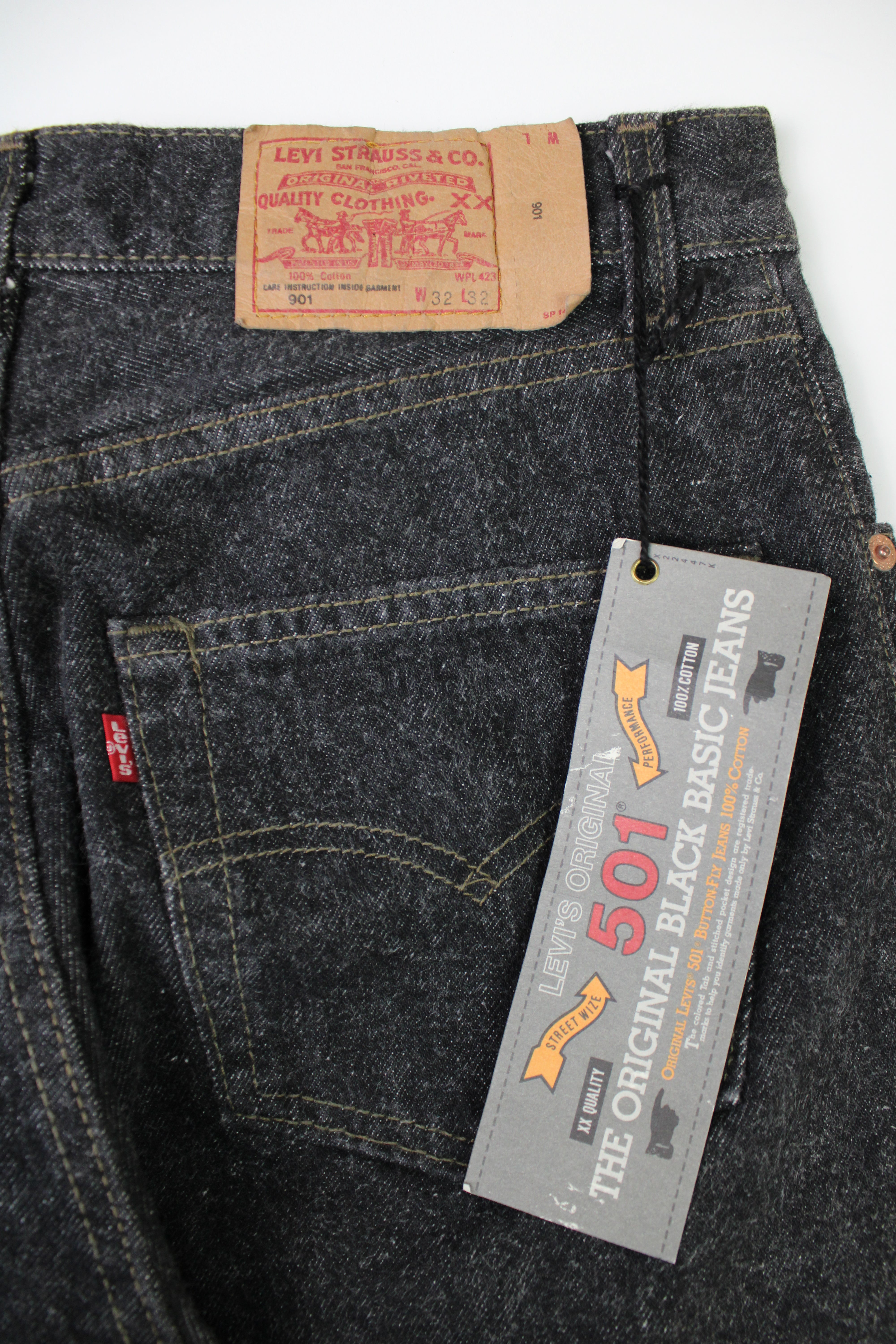 パンツ Levi's 501 BLACK MADE IN USA LEVIS 501 901 JEANS 501 BLACK DENIM MADE IN USA - W32 – HOLYGARMS