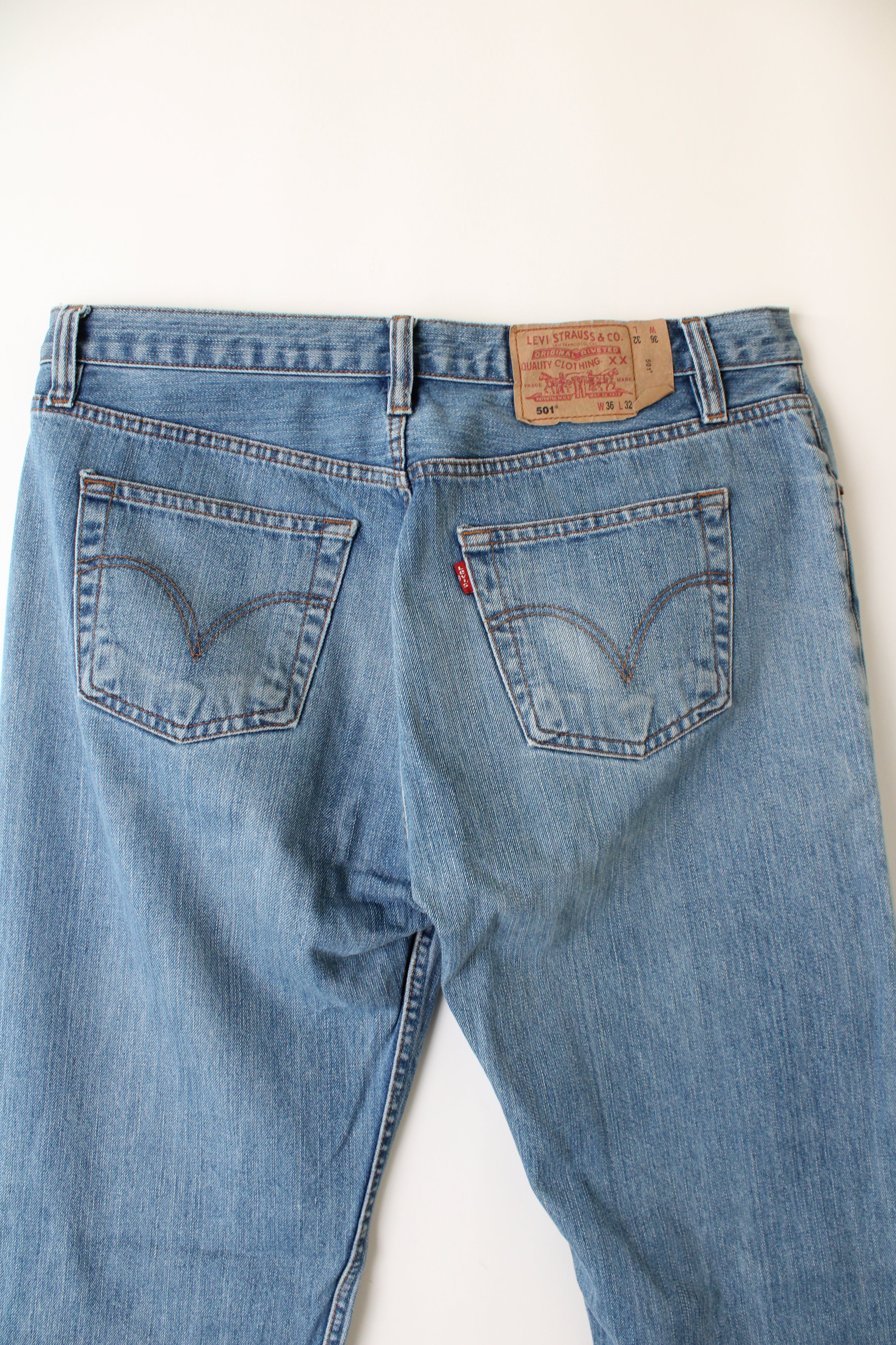 LEVIS 501 VINTAGE MEDIUM WASH JEANS - W36