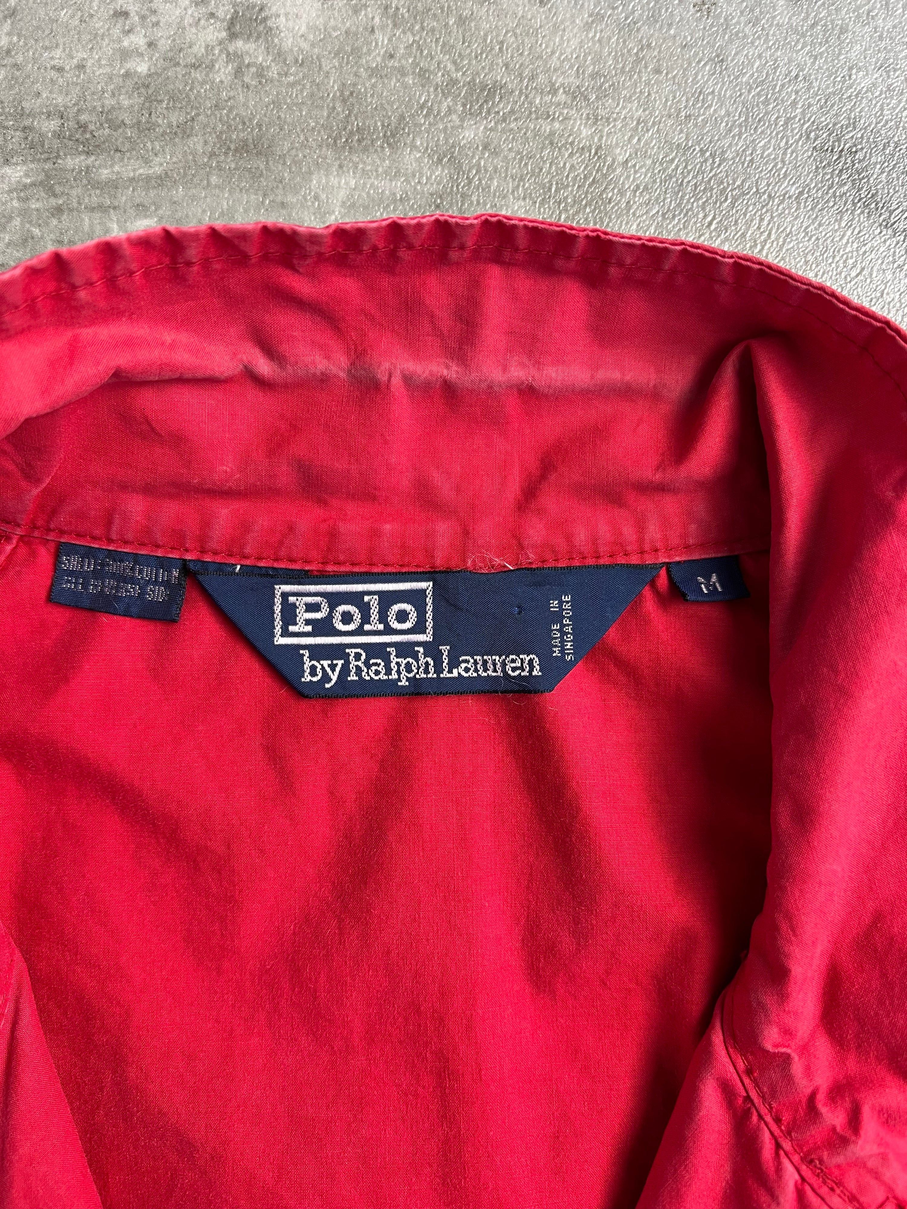 RALPH LAUREN COTTON HARRINGTON JACKET RED - MEDIUM