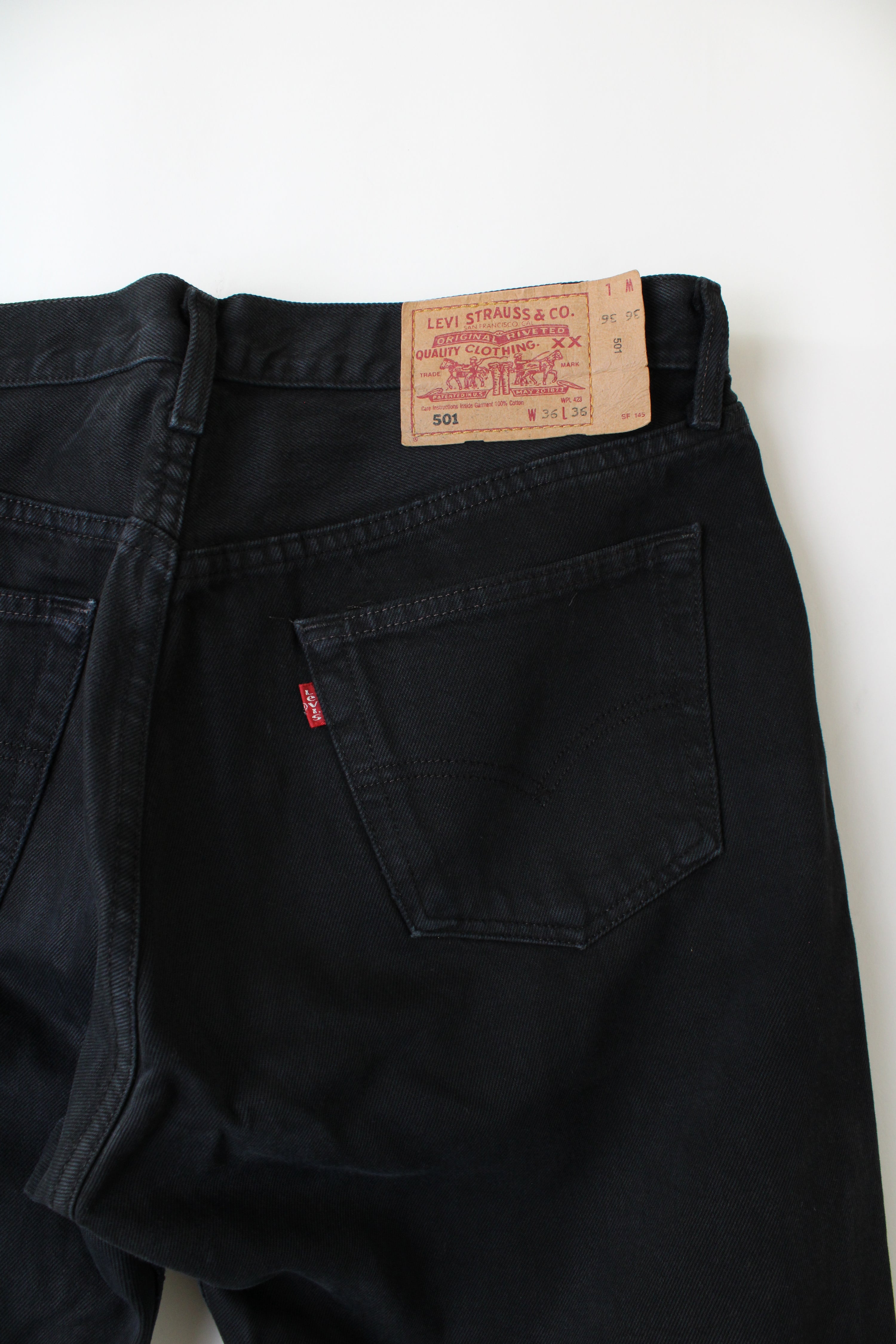 LEVIS 501 VINTAGE JEANS BLACK - W36