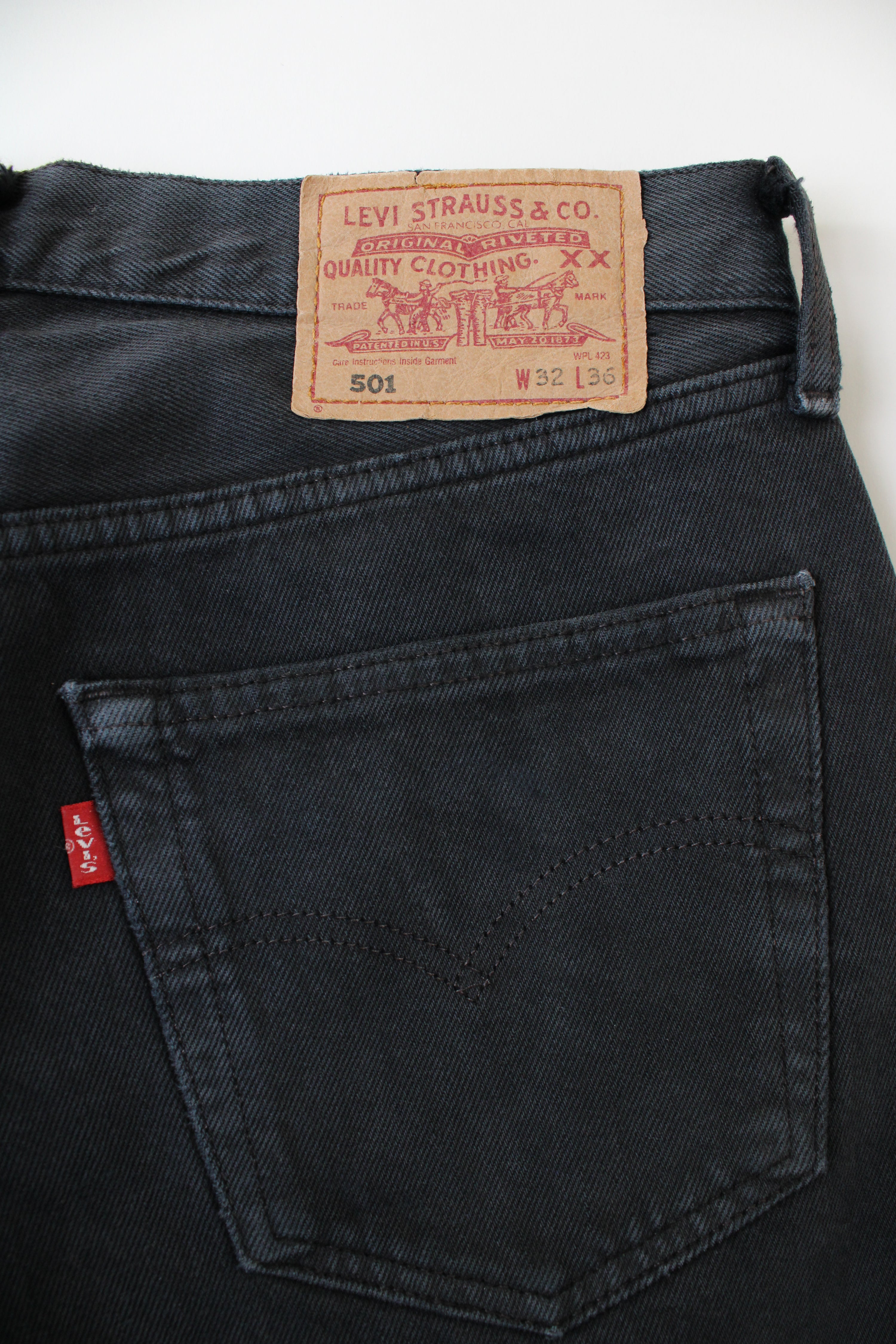 LEVIS 501 VINTAGE JEANS BLACK - W32