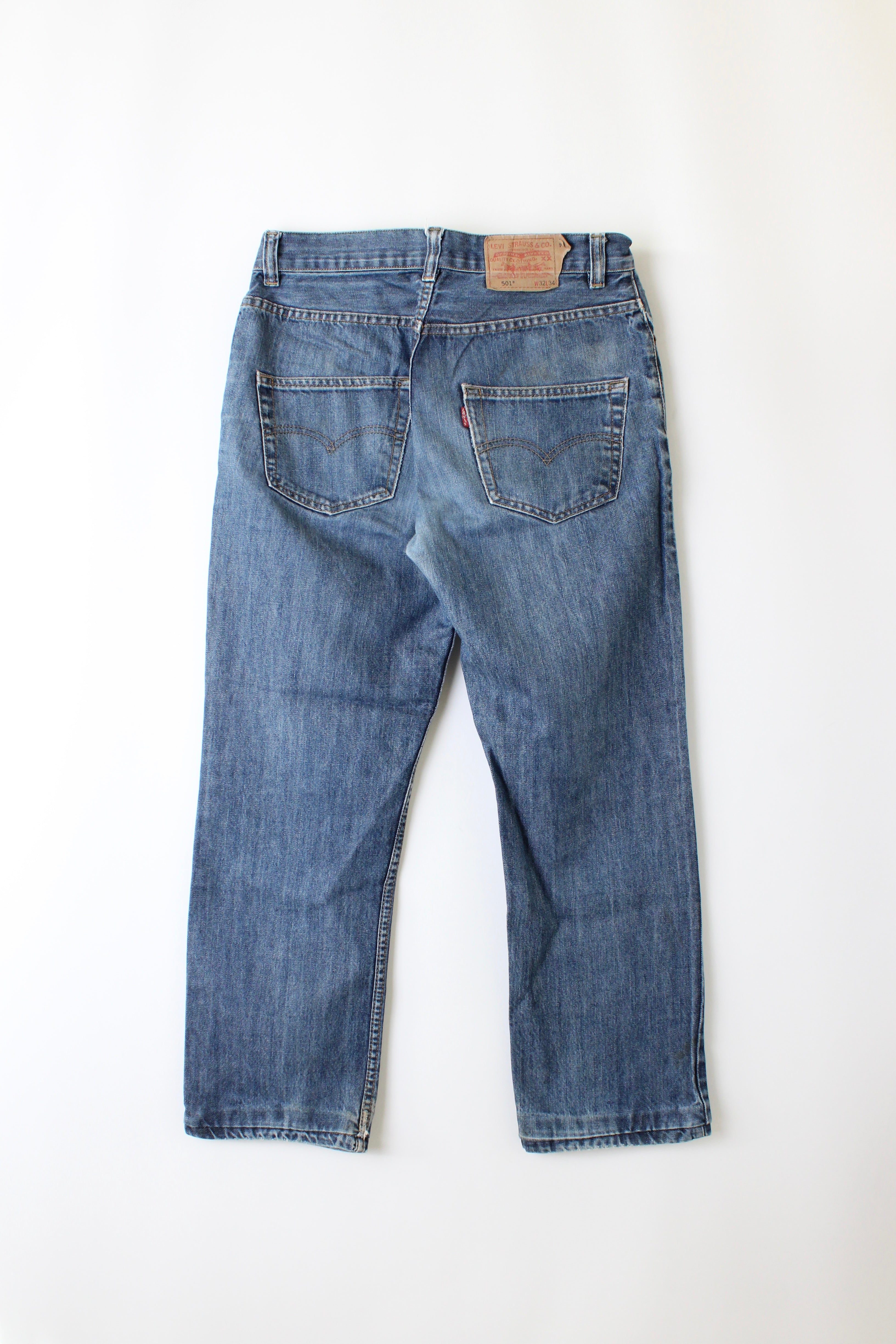 LEVI'S 501 XX Jeans Made in USA Blue Dark W32 L32, Straight Leg