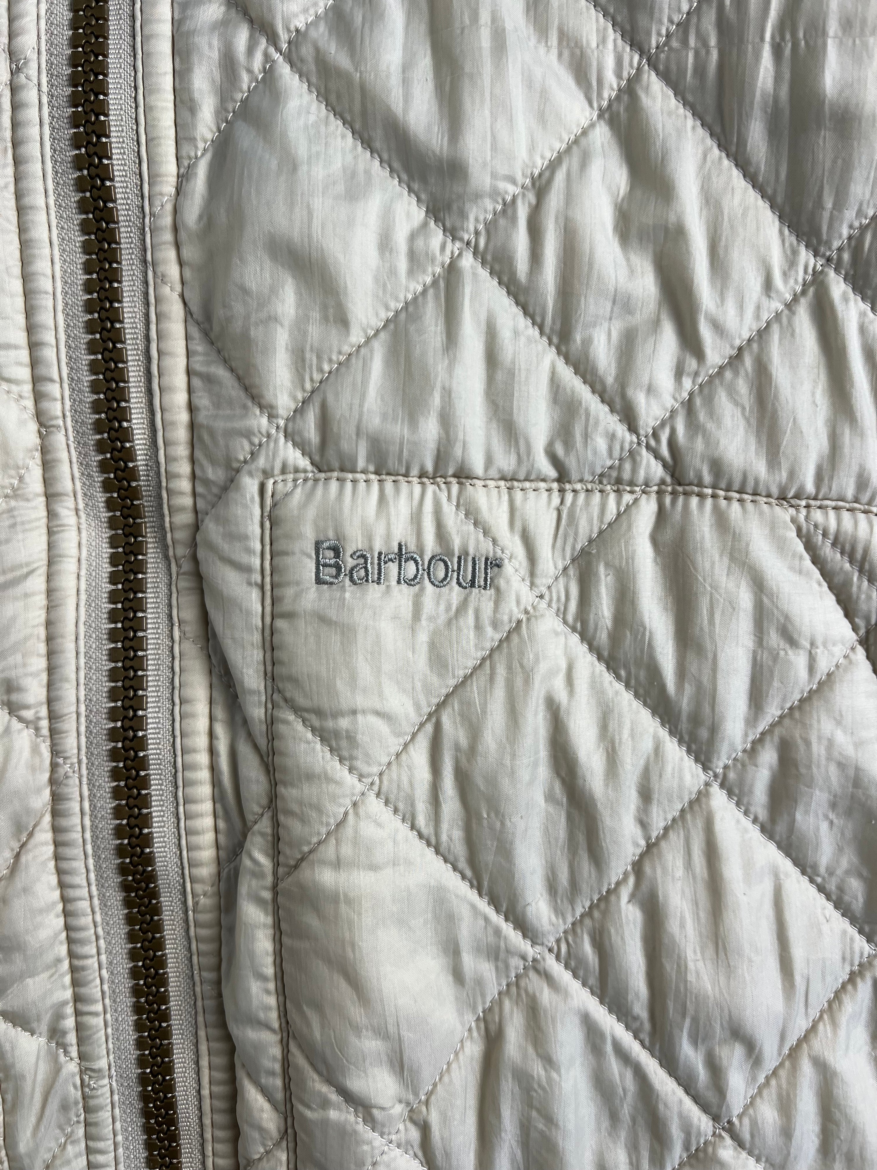 BARBOUR QUILTED JACKET CREAM WHITE - MEDIUM