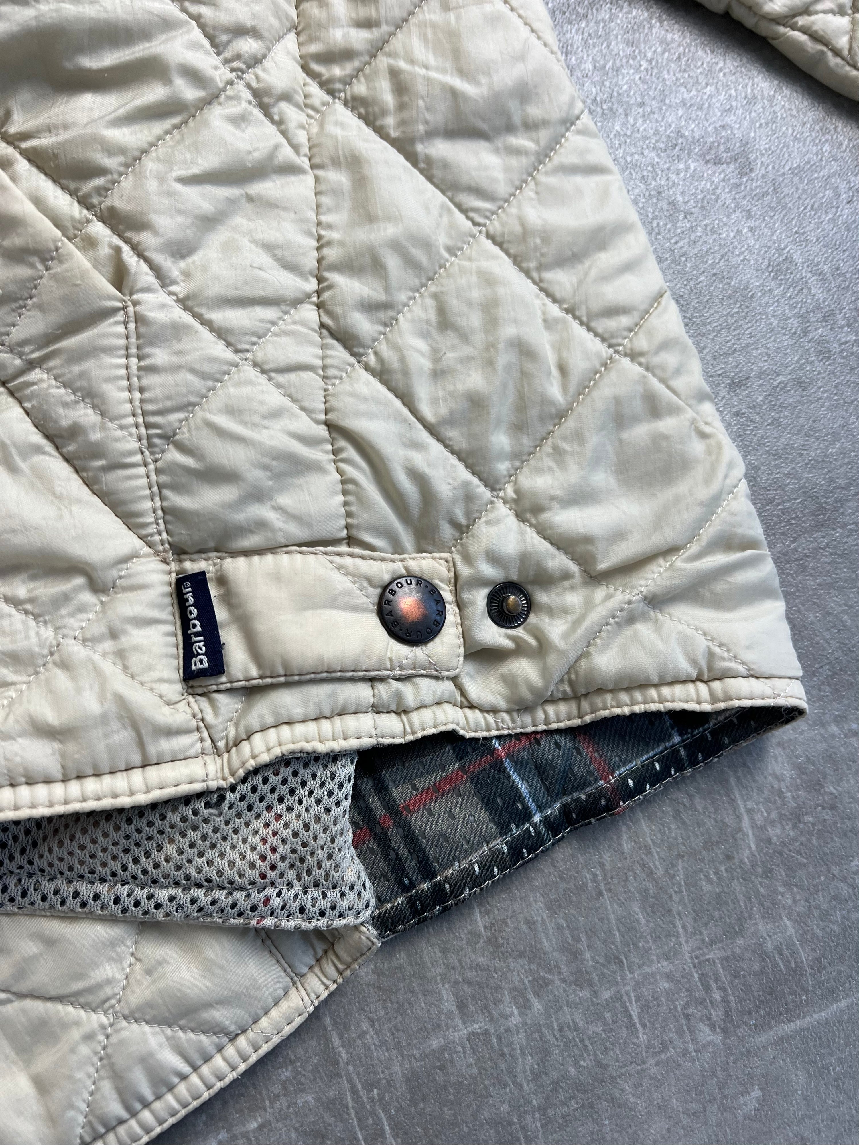 BARBOUR QUILTED JACKET CREAM WHITE - MEDIUM