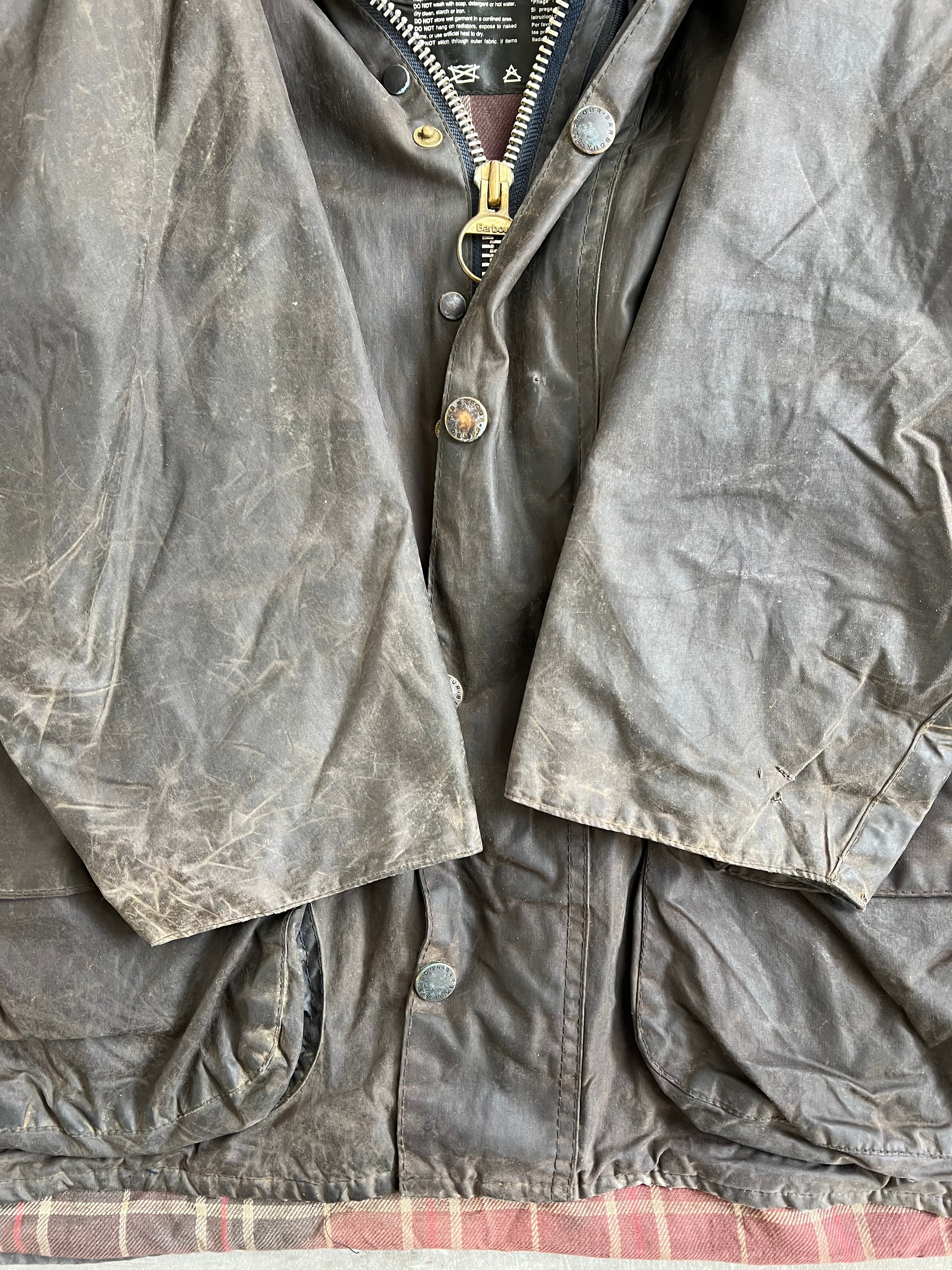BARBOUR BEAUFORT WAXED JACKET BLUE - L/XL