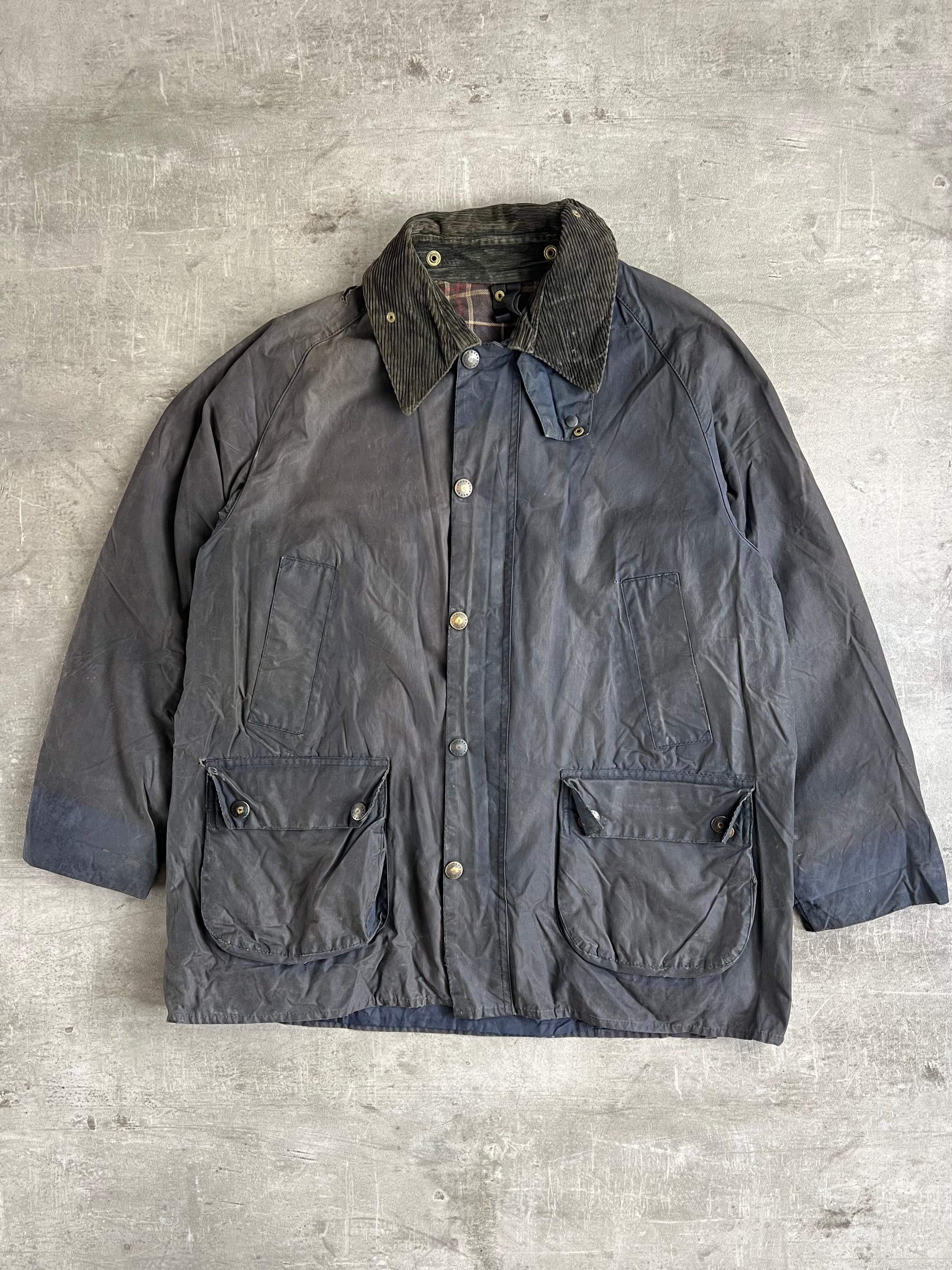 BARBOUR BEDALE WAXED JACKET BLUE - M/L