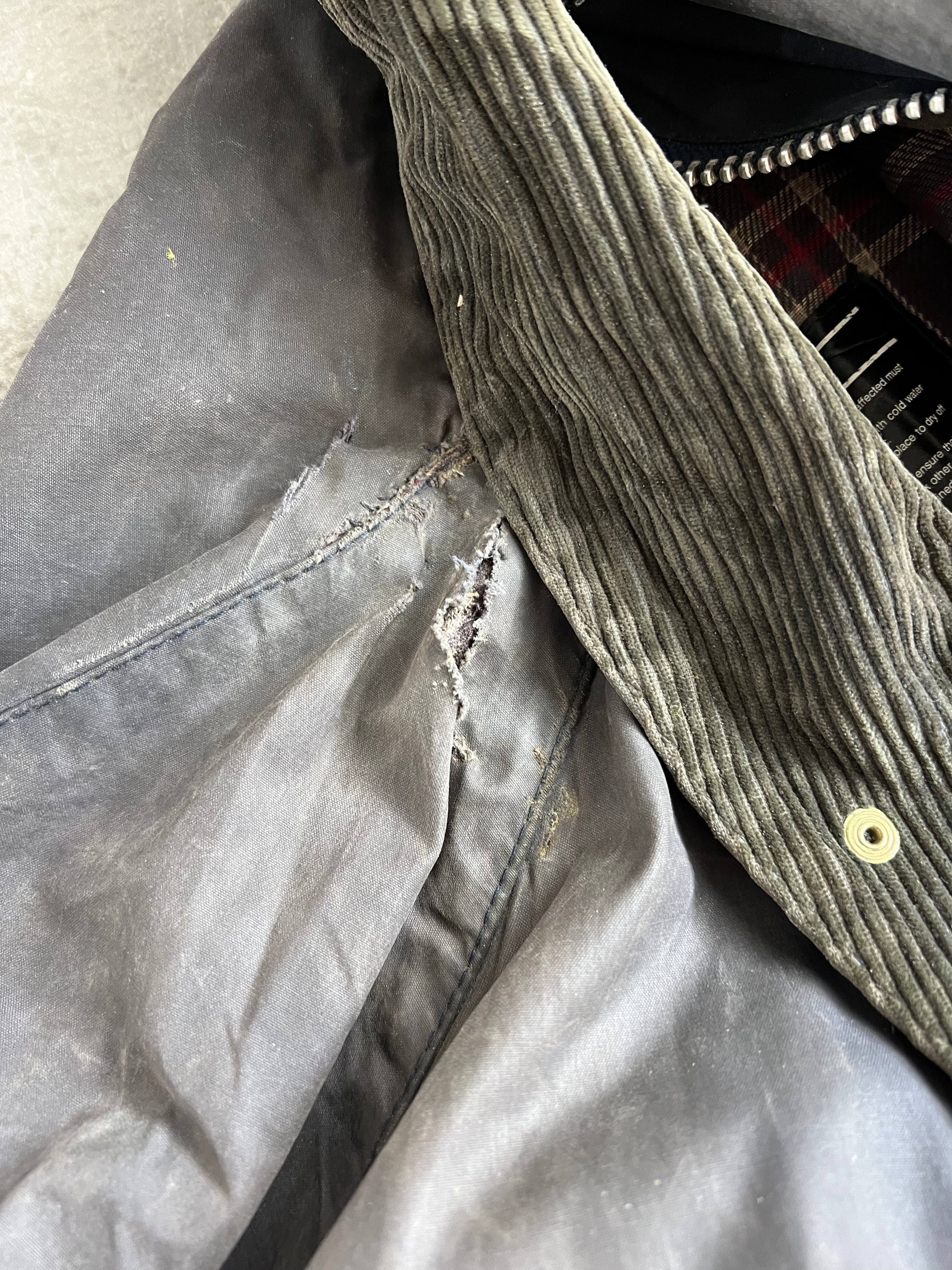 BARBOUR BEDALE WAXED JACKET BLUE - M/L