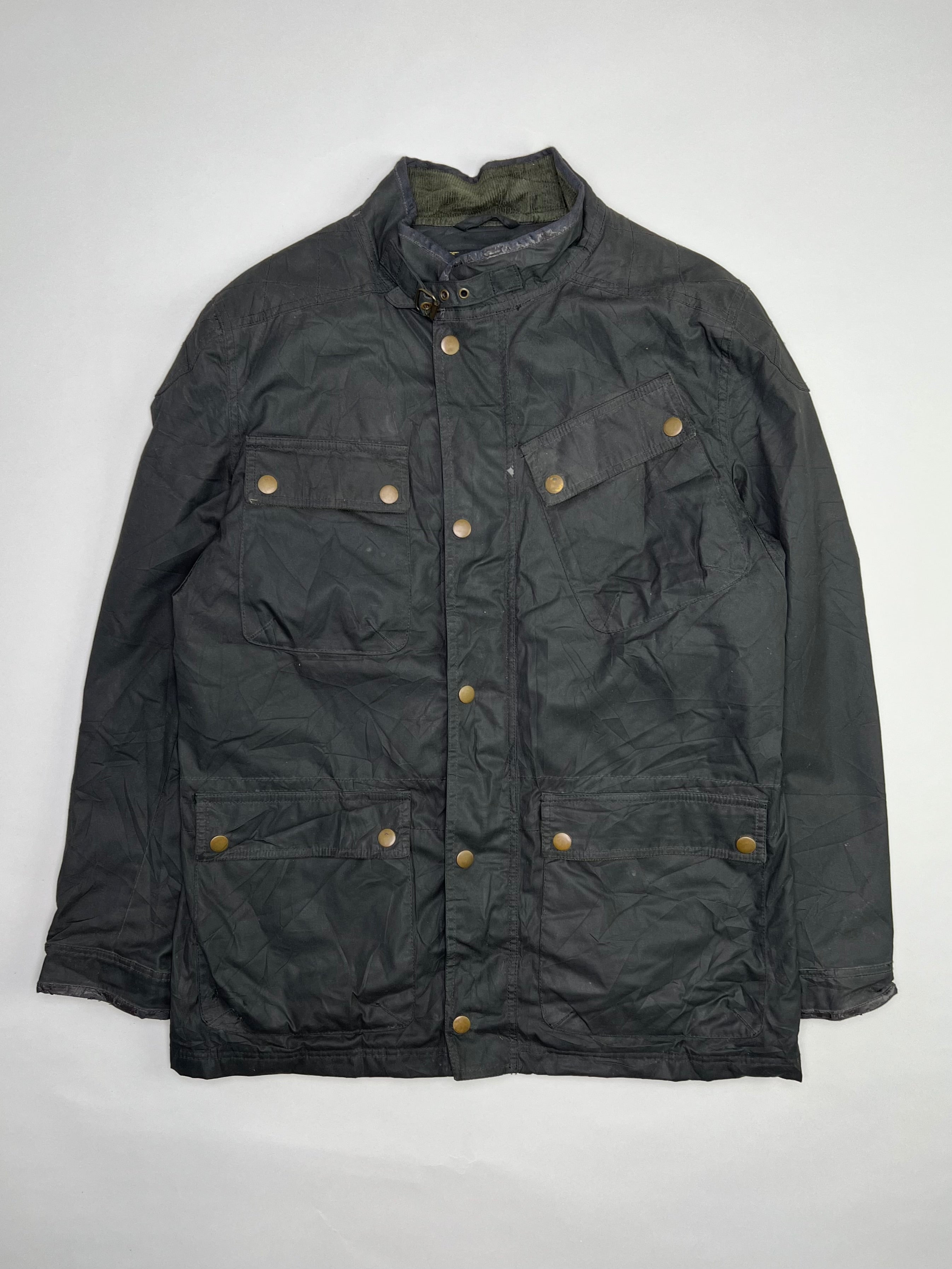 VINTAGE MOTORCYCLE WAXED JACKET - M