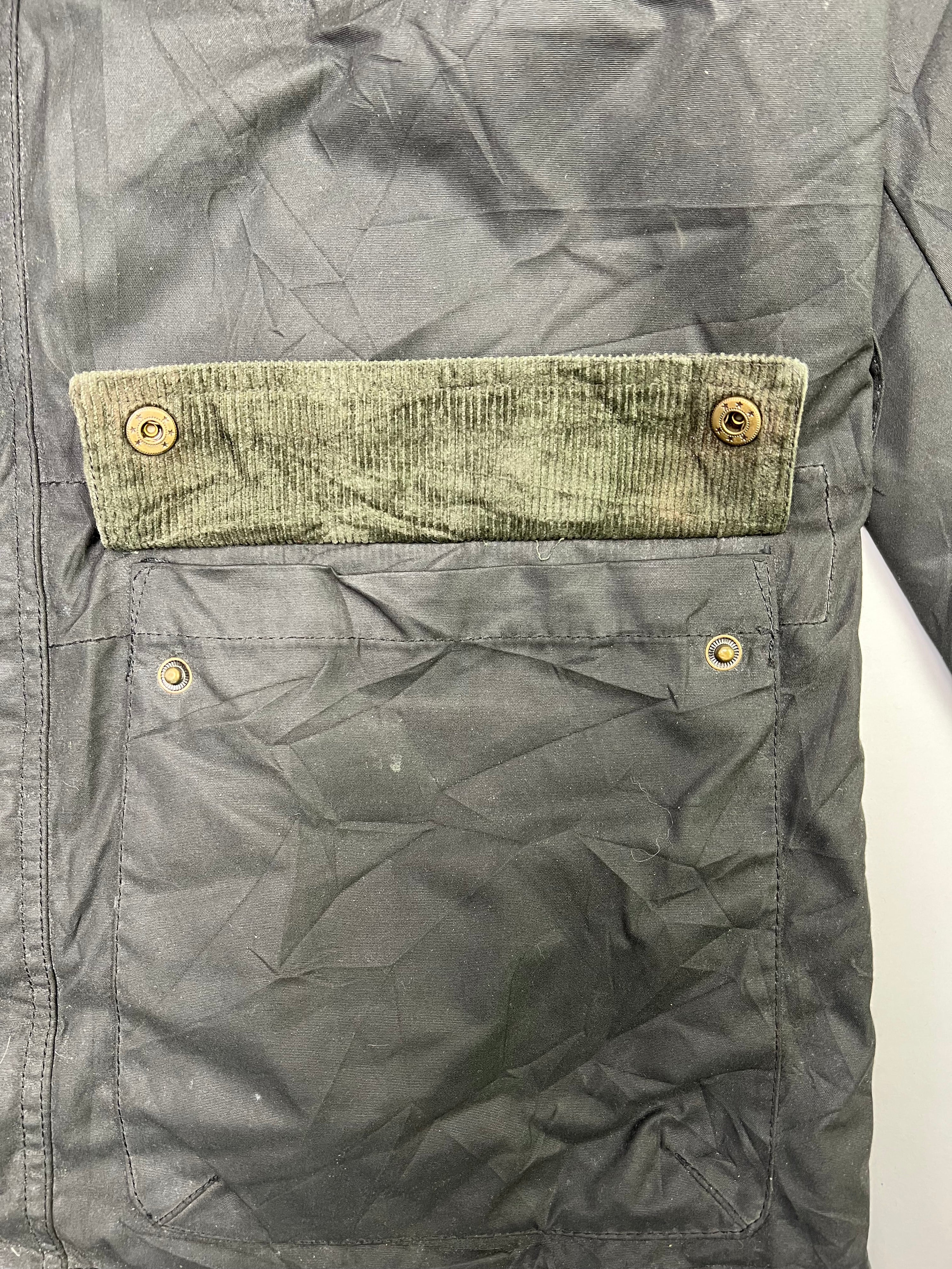 VINTAGE MOTORCYCLE WAXED JACKET - M