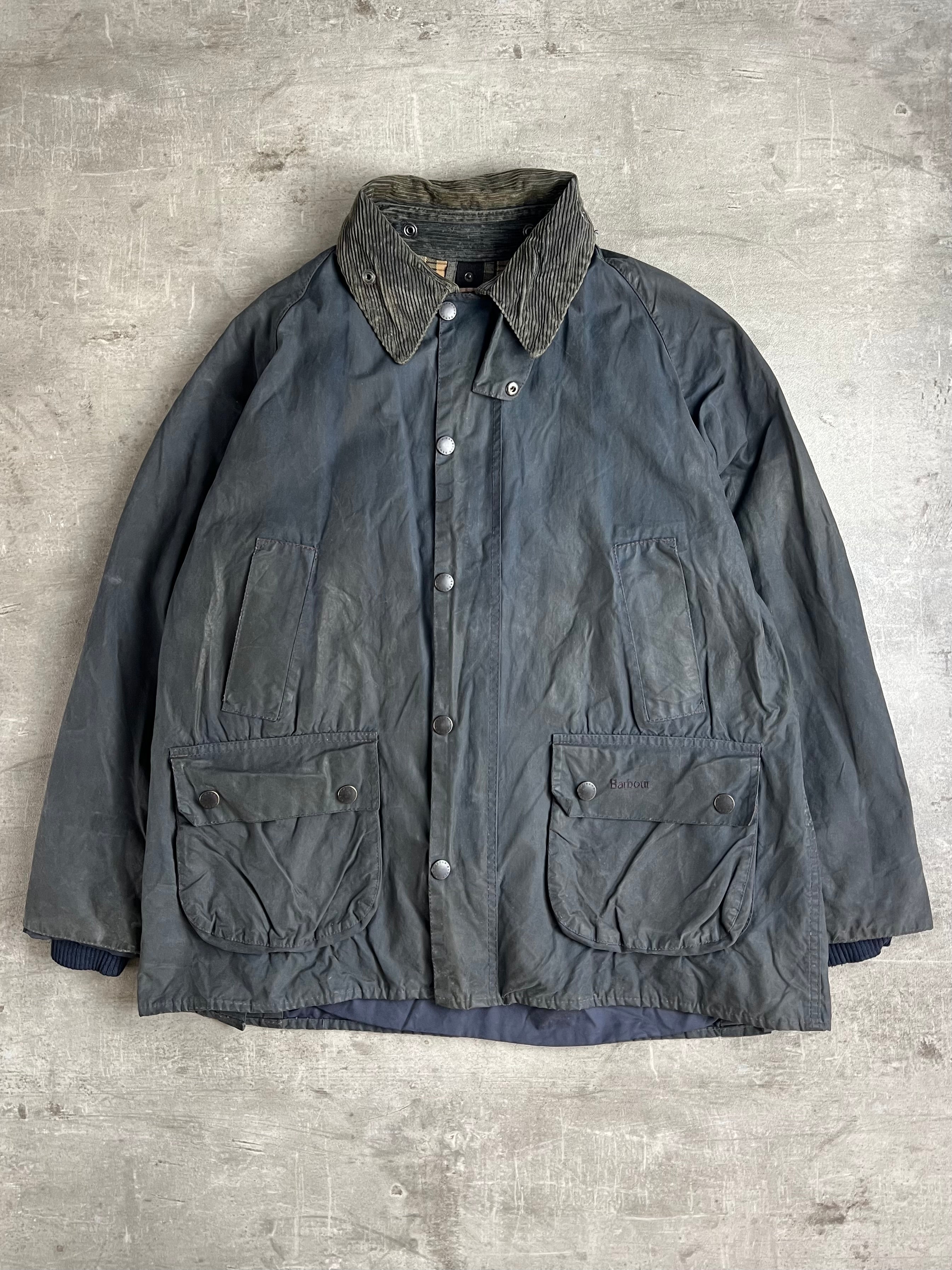 BARBOUR BEDALE WAXED JACKET BLUE - M/L