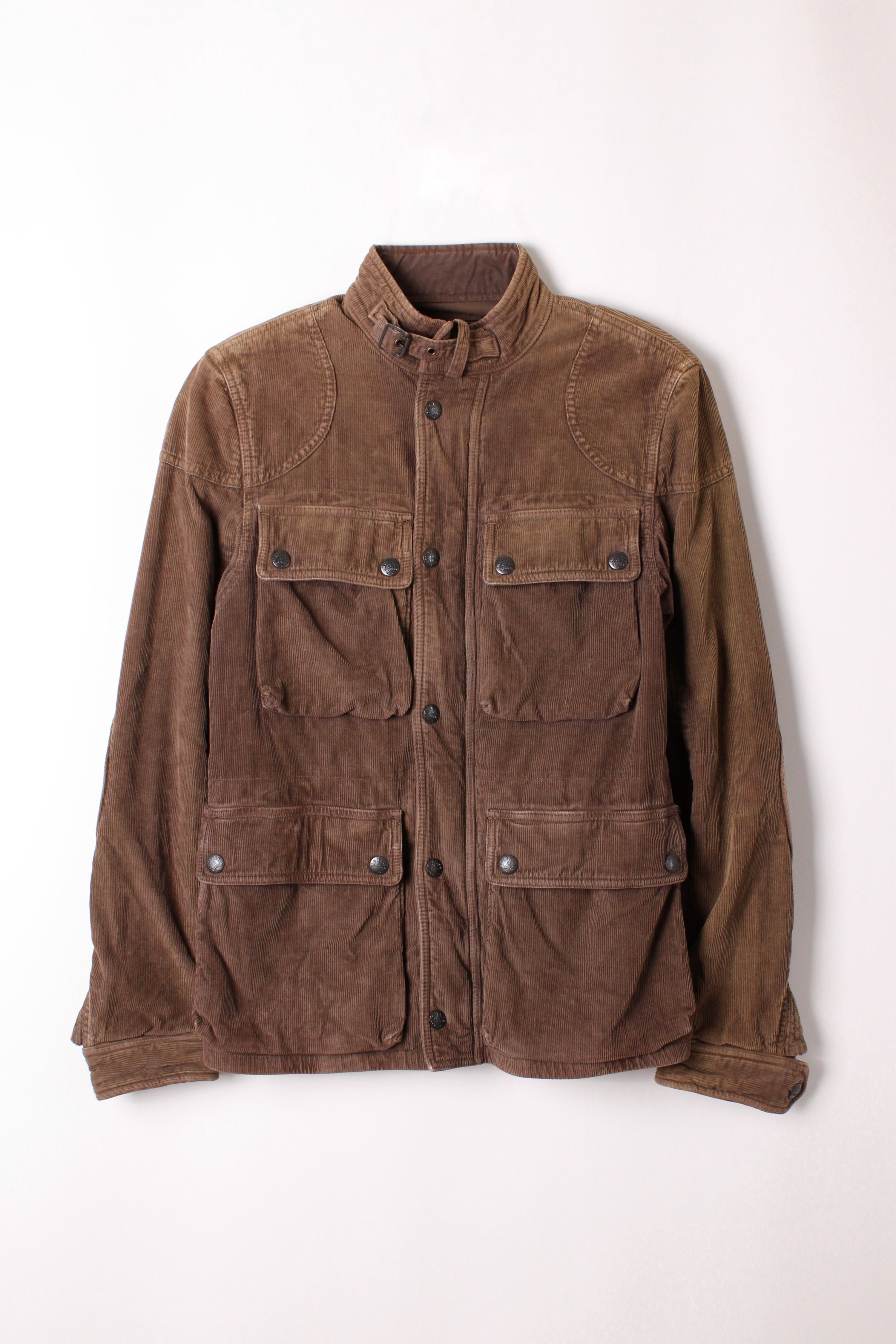 RALPH LAUREN CORDUROY FIELD JACKET BROWN - S