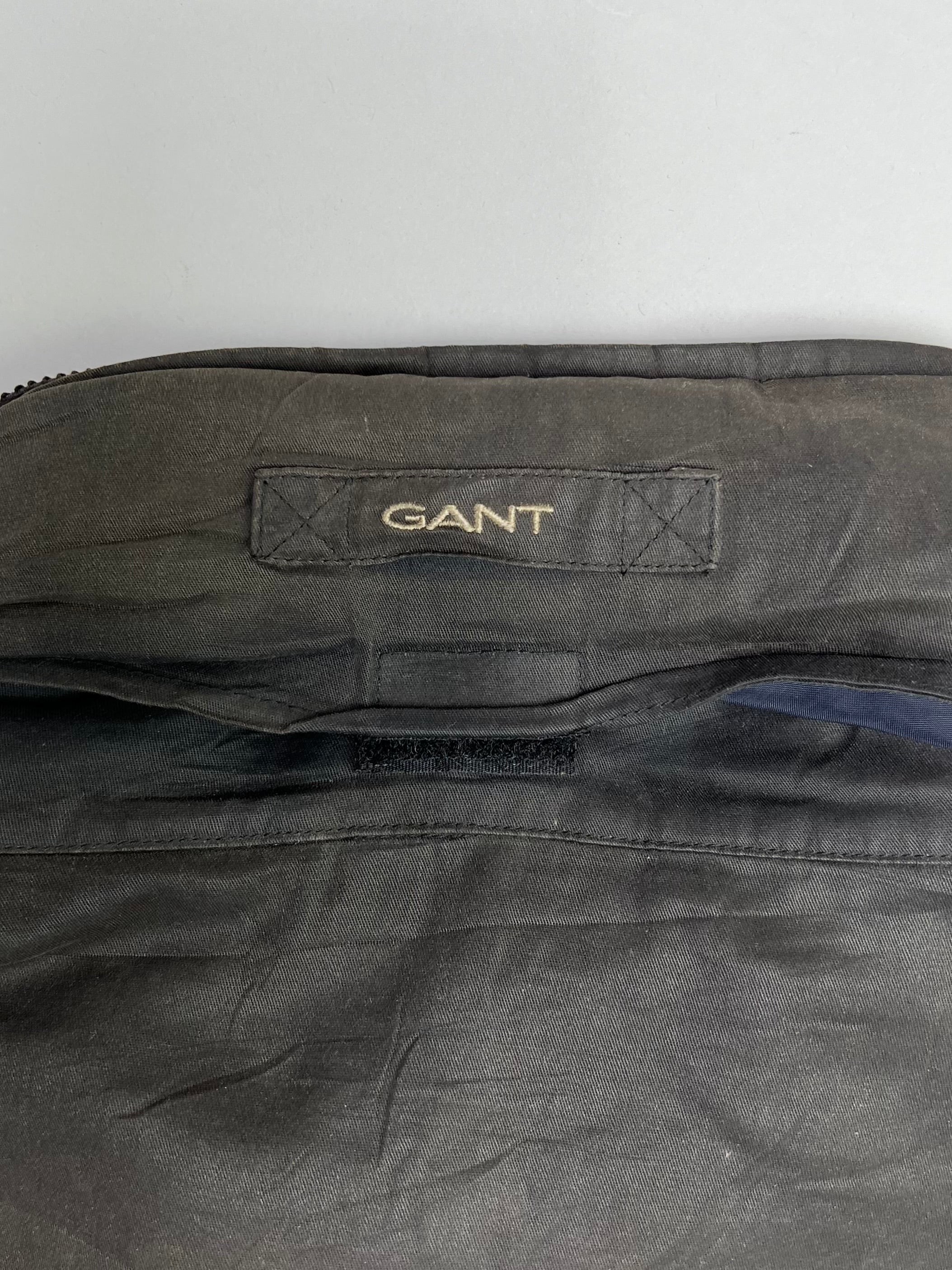 VINTAGE GANT WAXED JACKET BLACK - XXL