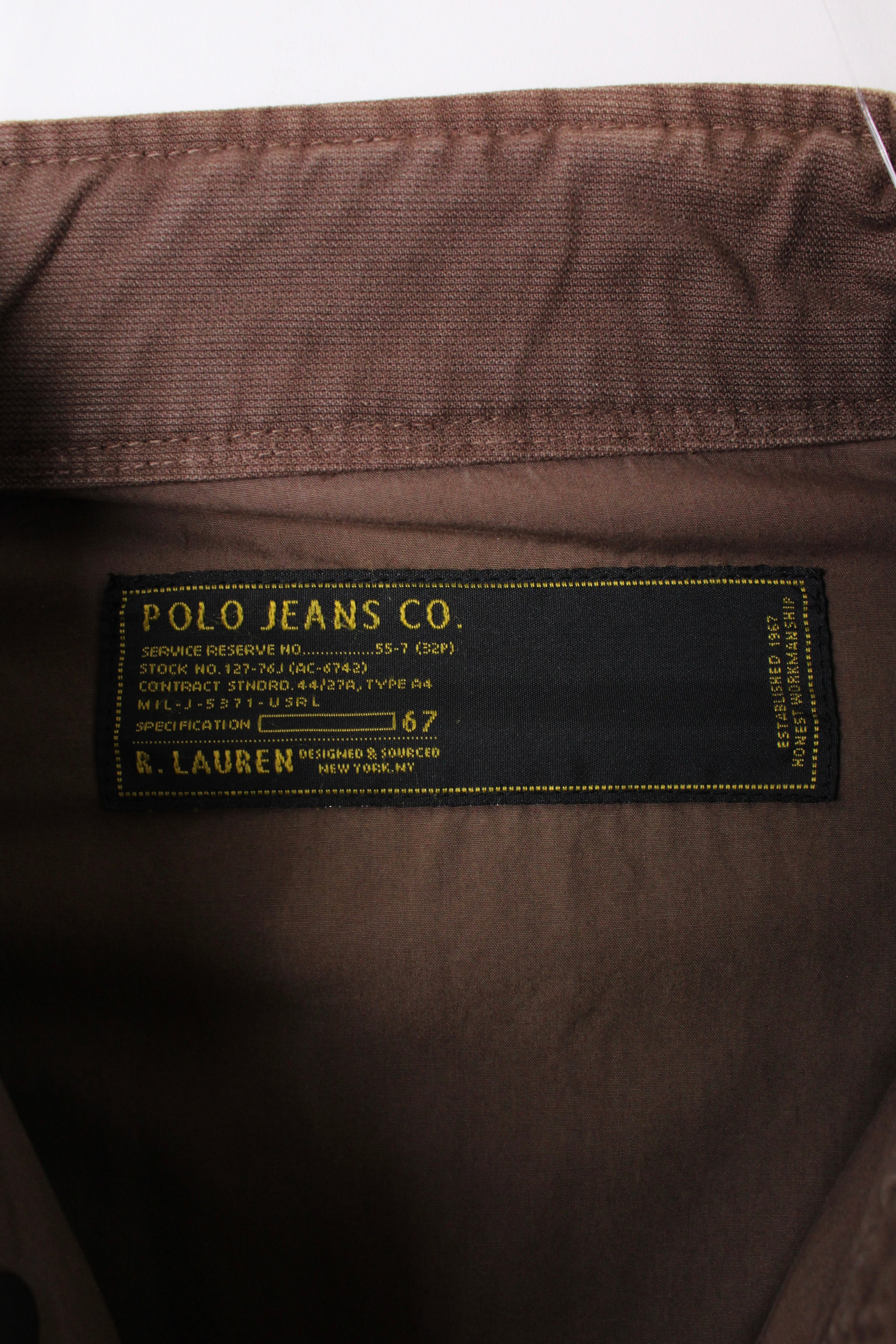 RALPH LAUREN CORDUROY FIELD JACKET BROWN - S