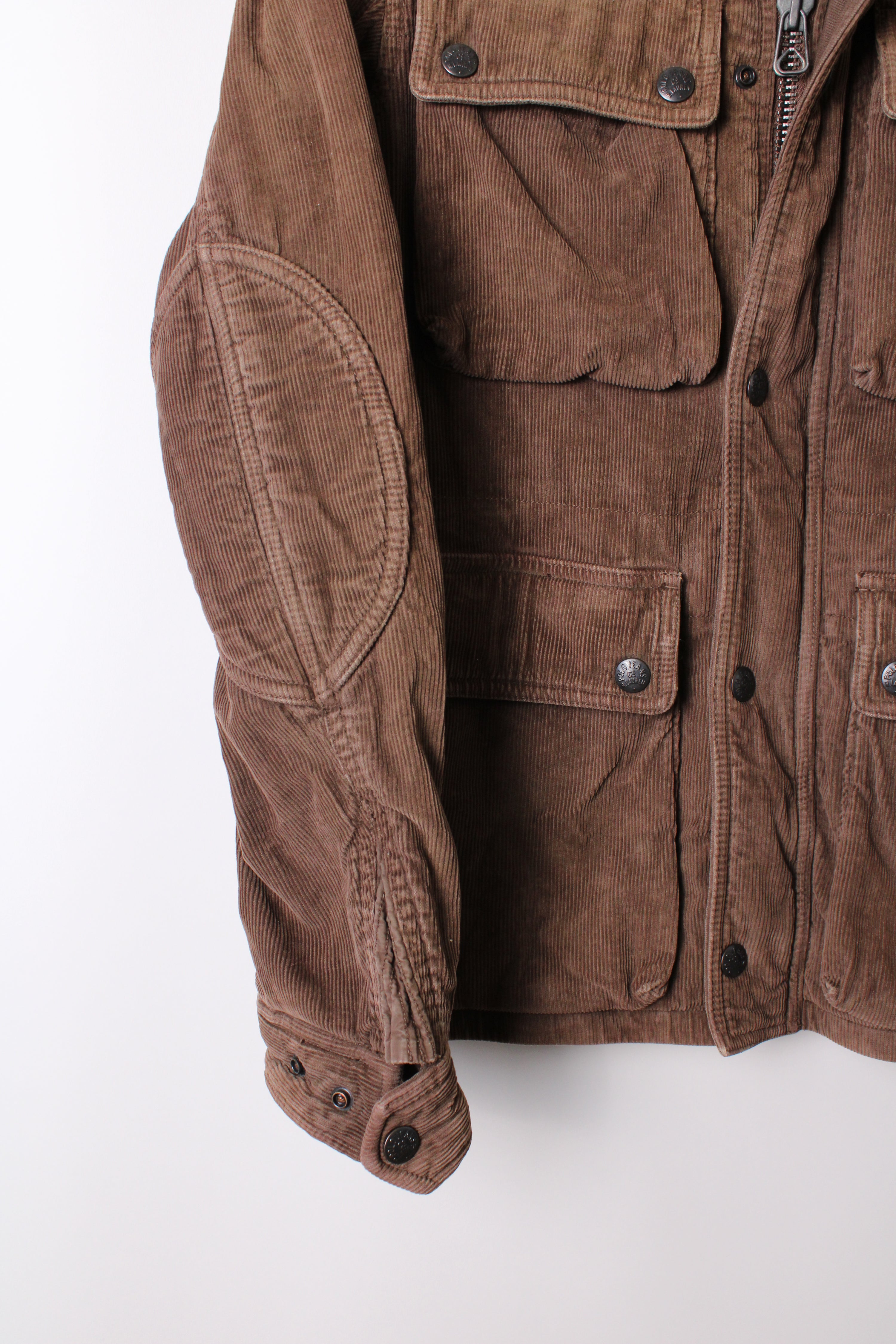 RALPH LAUREN CORDUROY FIELD JACKET BROWN - S