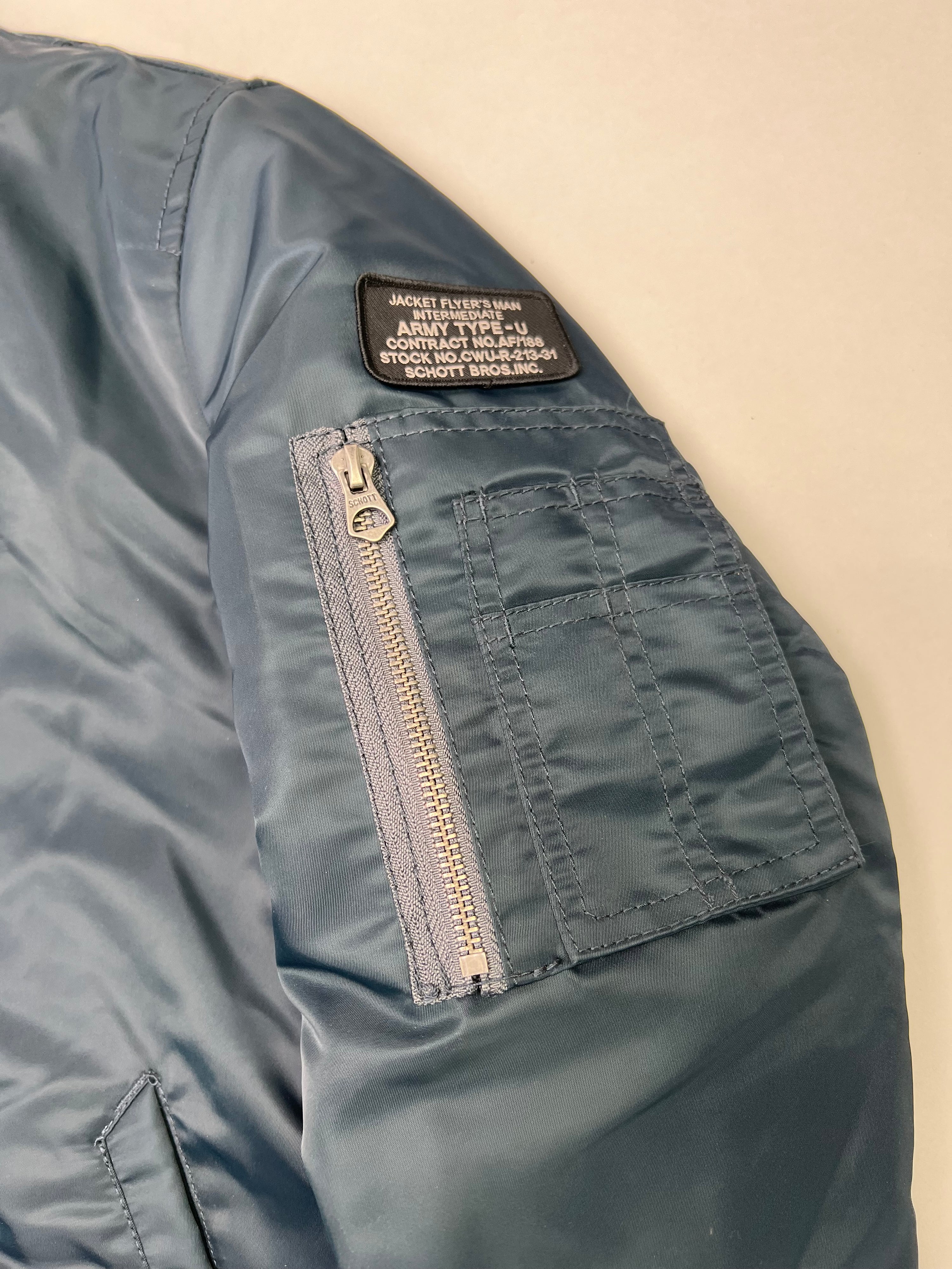 SCHOTT MA-1 BOMBER JACKET BLUE - L