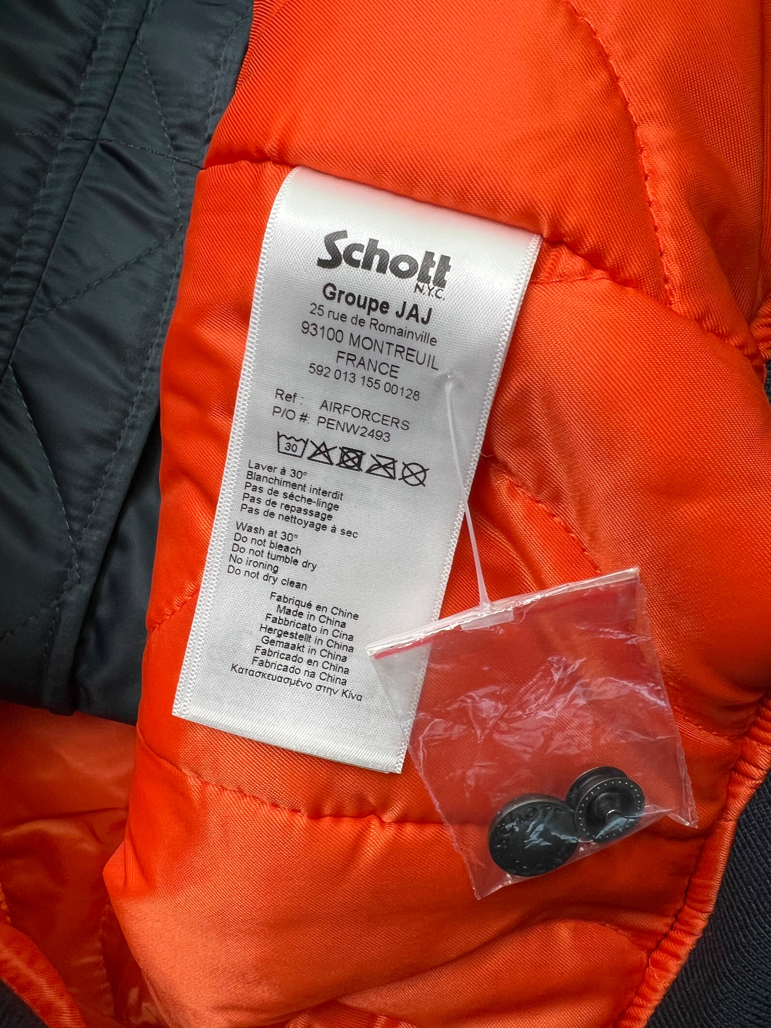 SCHOTT MA-1 BOMBER JACKET BLUE - L