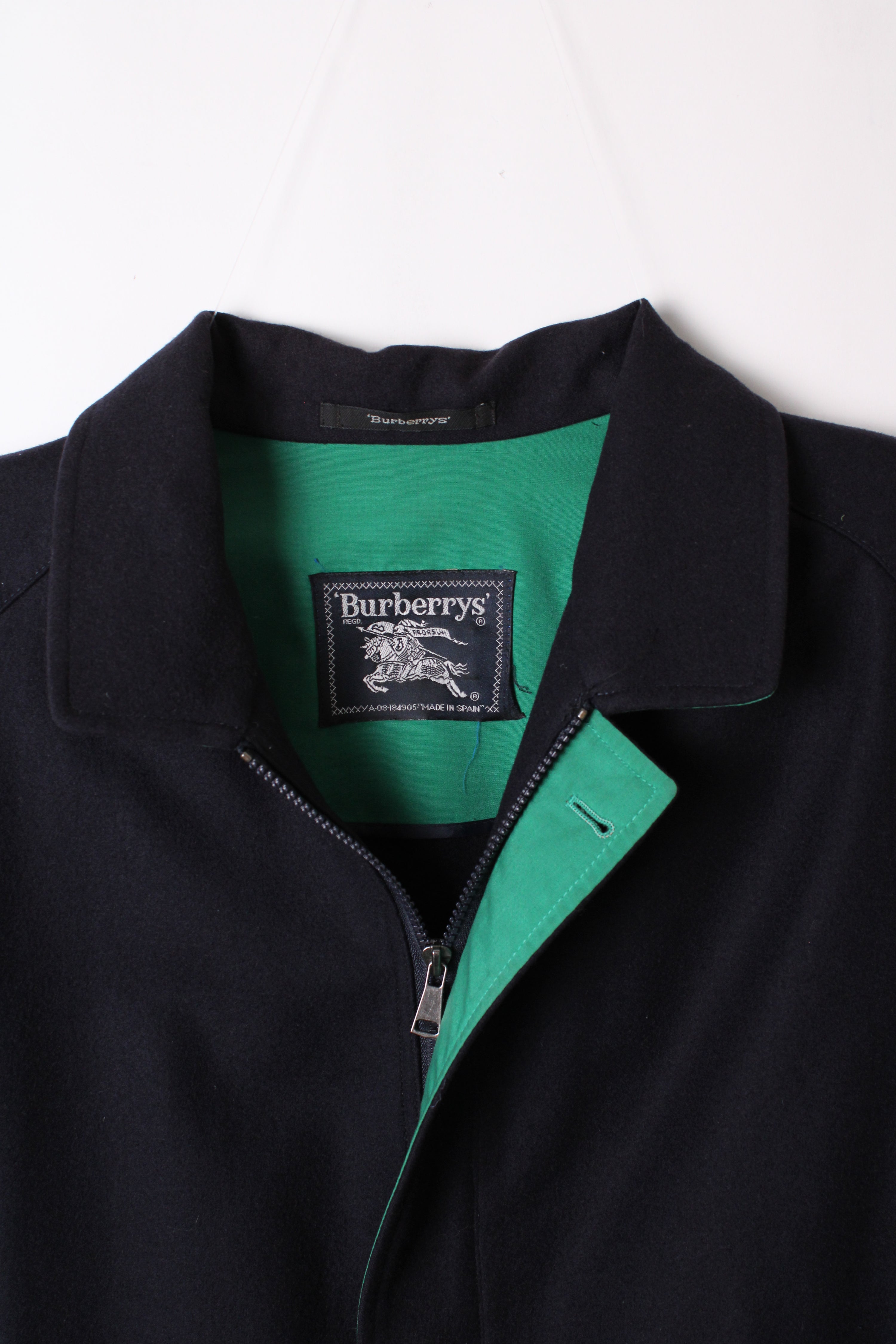 BURBERRY VINTAGE WOOL BOMBER BLUE - L/XL