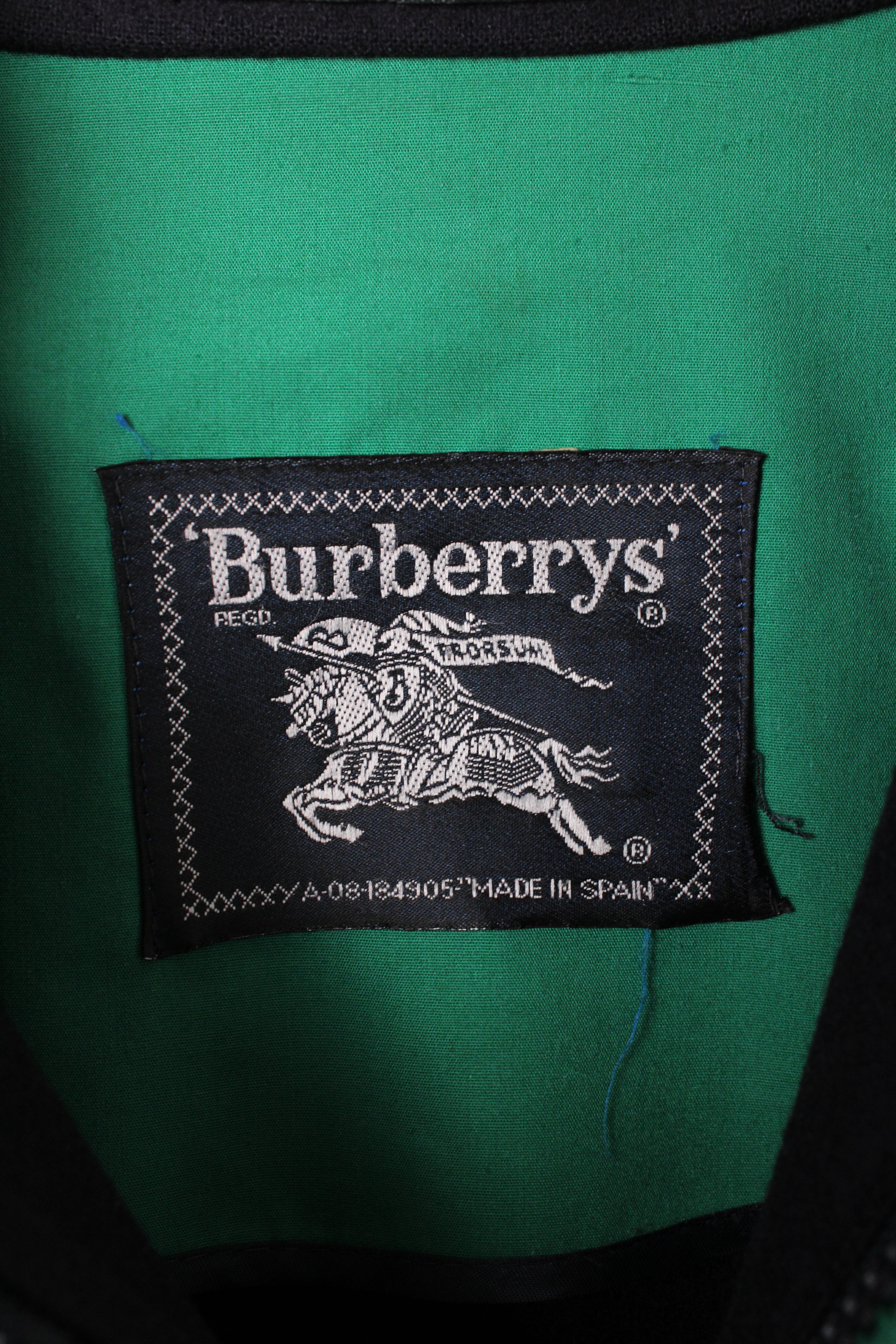 BURBERRY VINTAGE WOOL BOMBER BLUE - L/XL