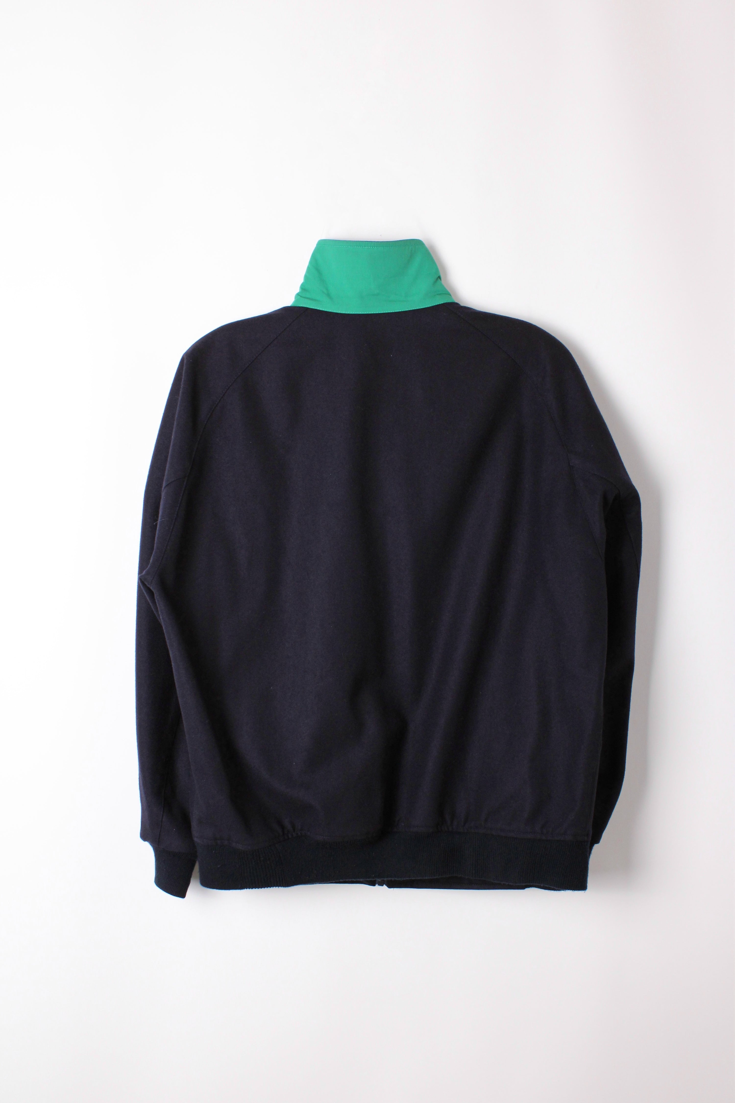 BURBERRY VINTAGE WOOL BOMBER BLUE - L/XL