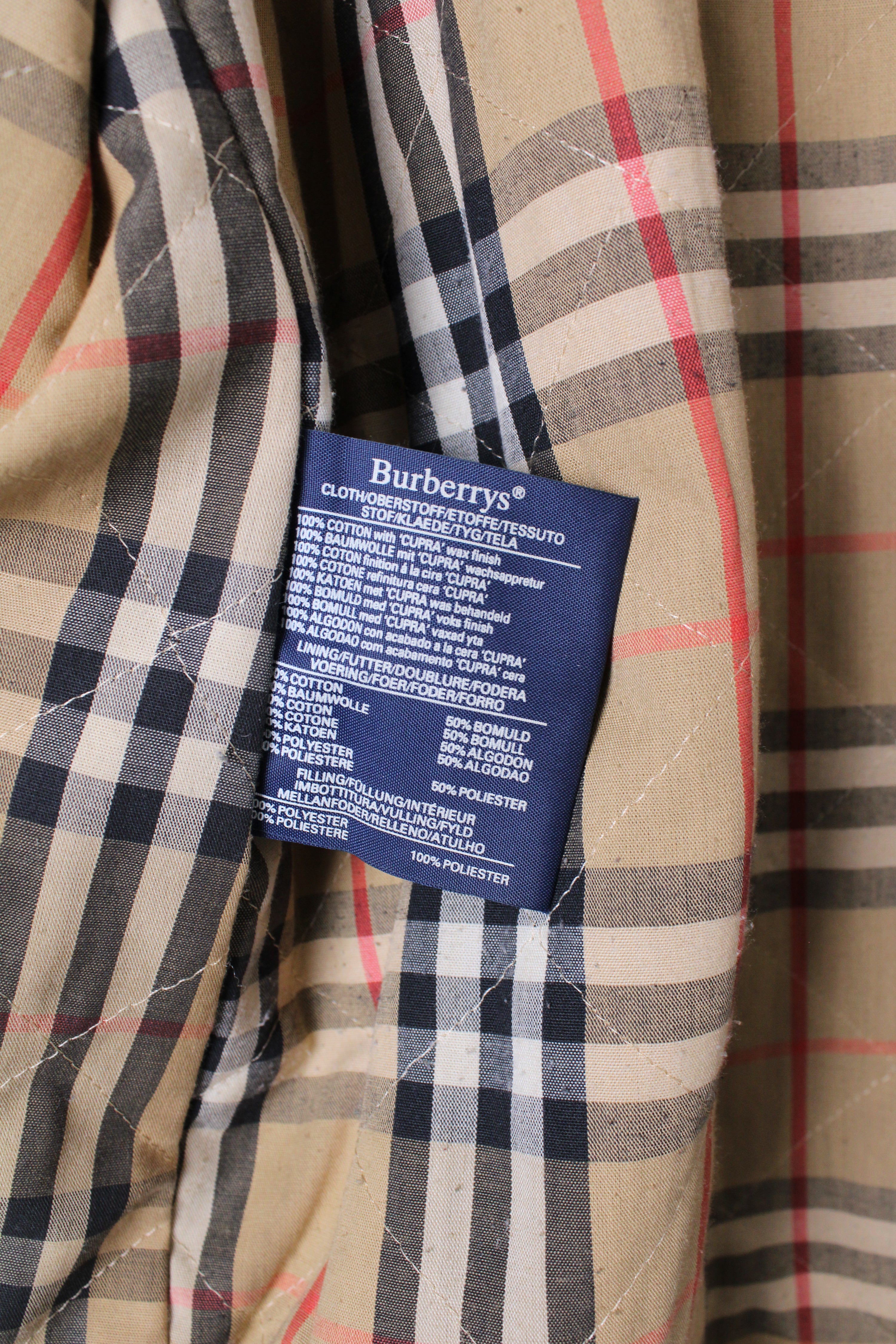 BURBERRY VINTAGE WAXED JACKET GREEN - L