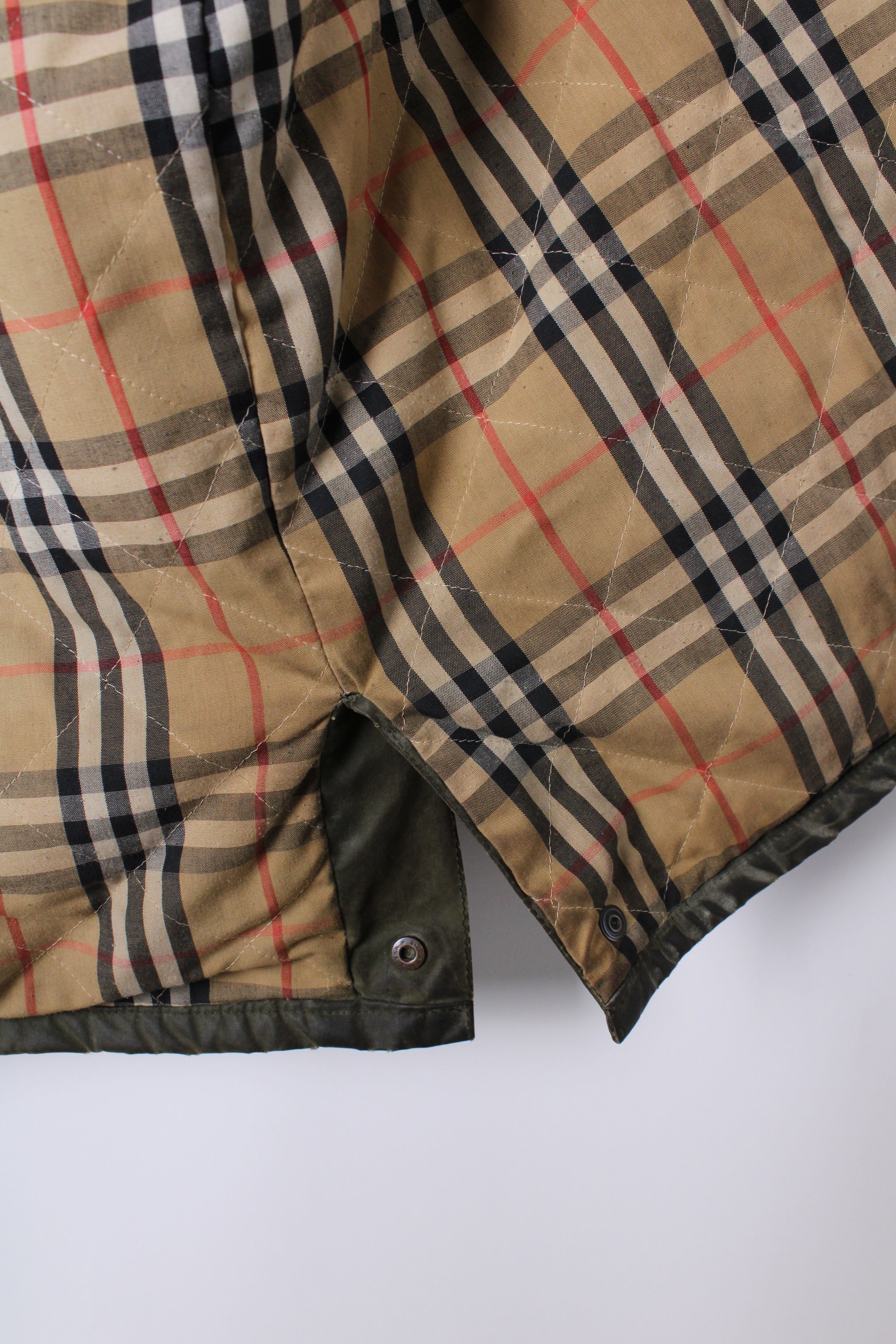 BURBERRY VINTAGE WAXED JACKET GREEN - L