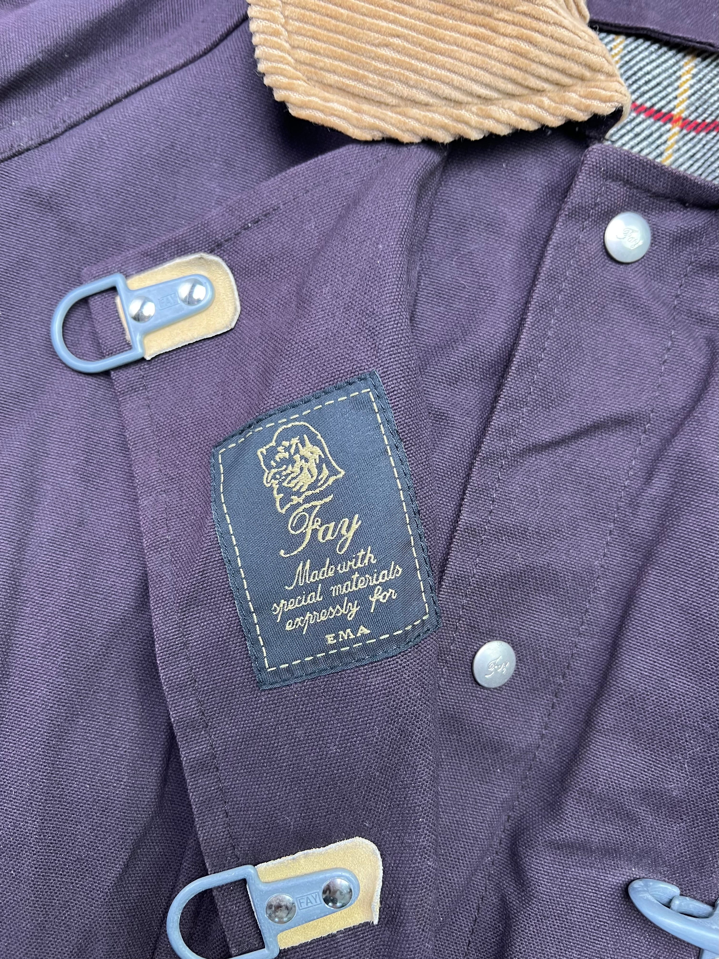 FAY 4 GANCI CANVAS FIREMAN JACKET BROWN - M