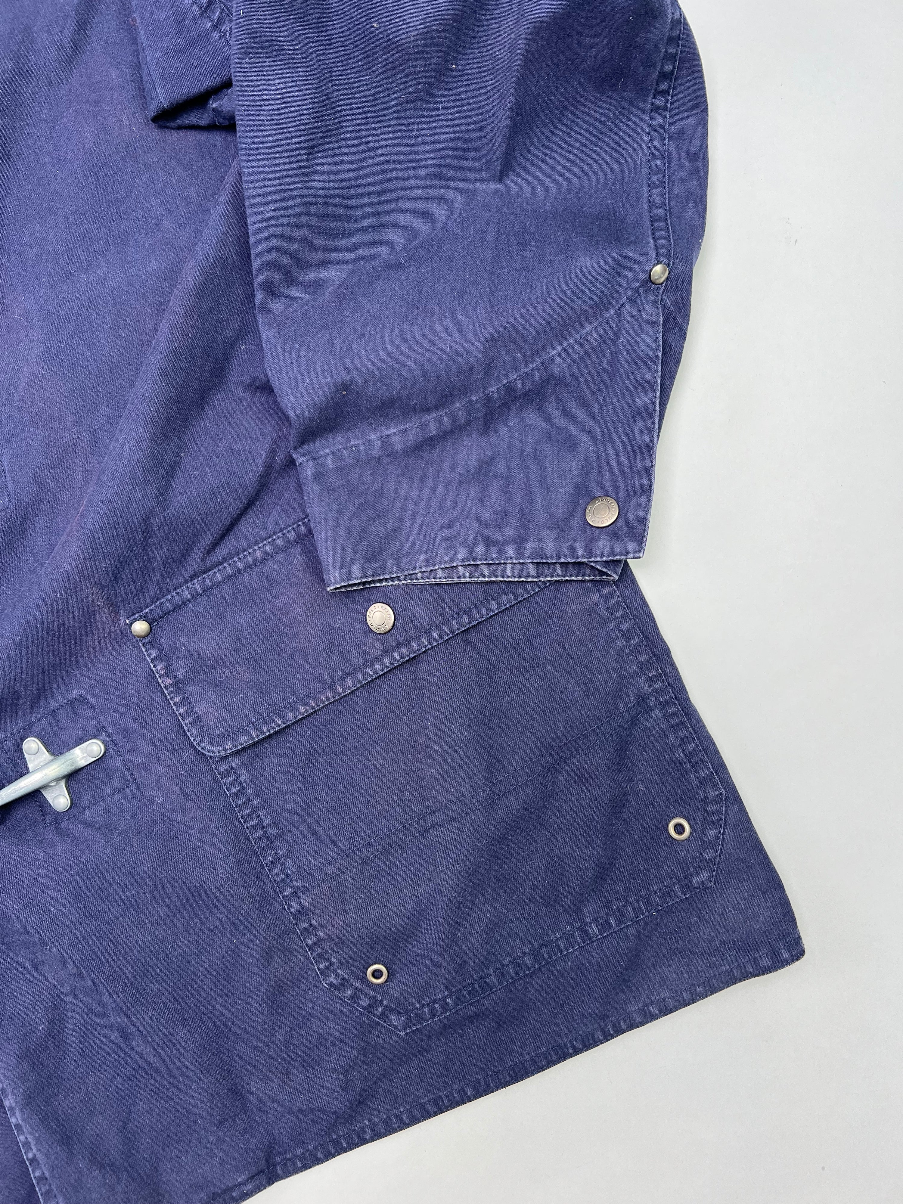RALPH LAUREN 4 GANCI CANVAS FIREMAN JACKET BLUE - L