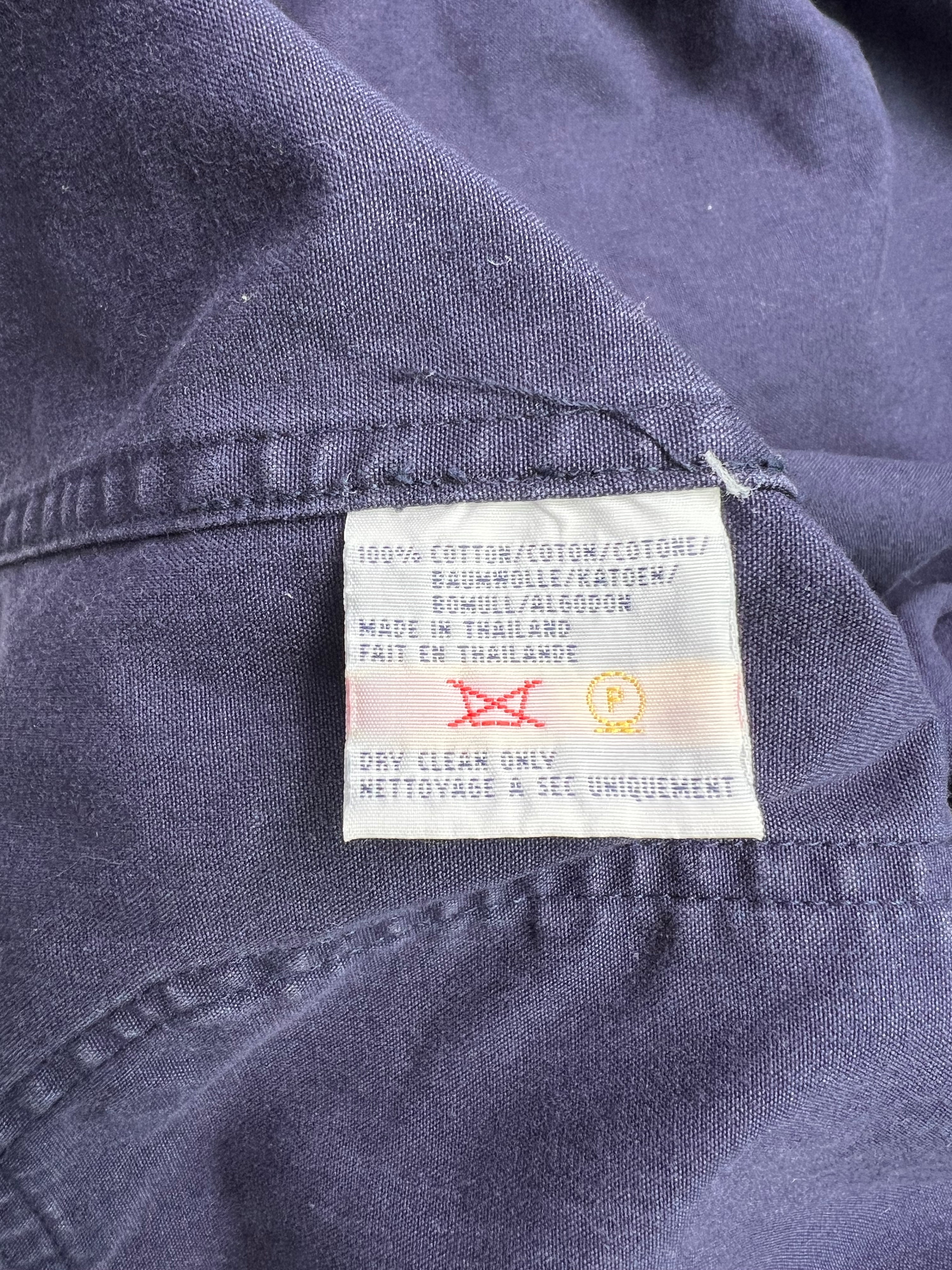 RALPH LAUREN 4 GANCI CANVAS FIREMAN JACKET BLUE - L