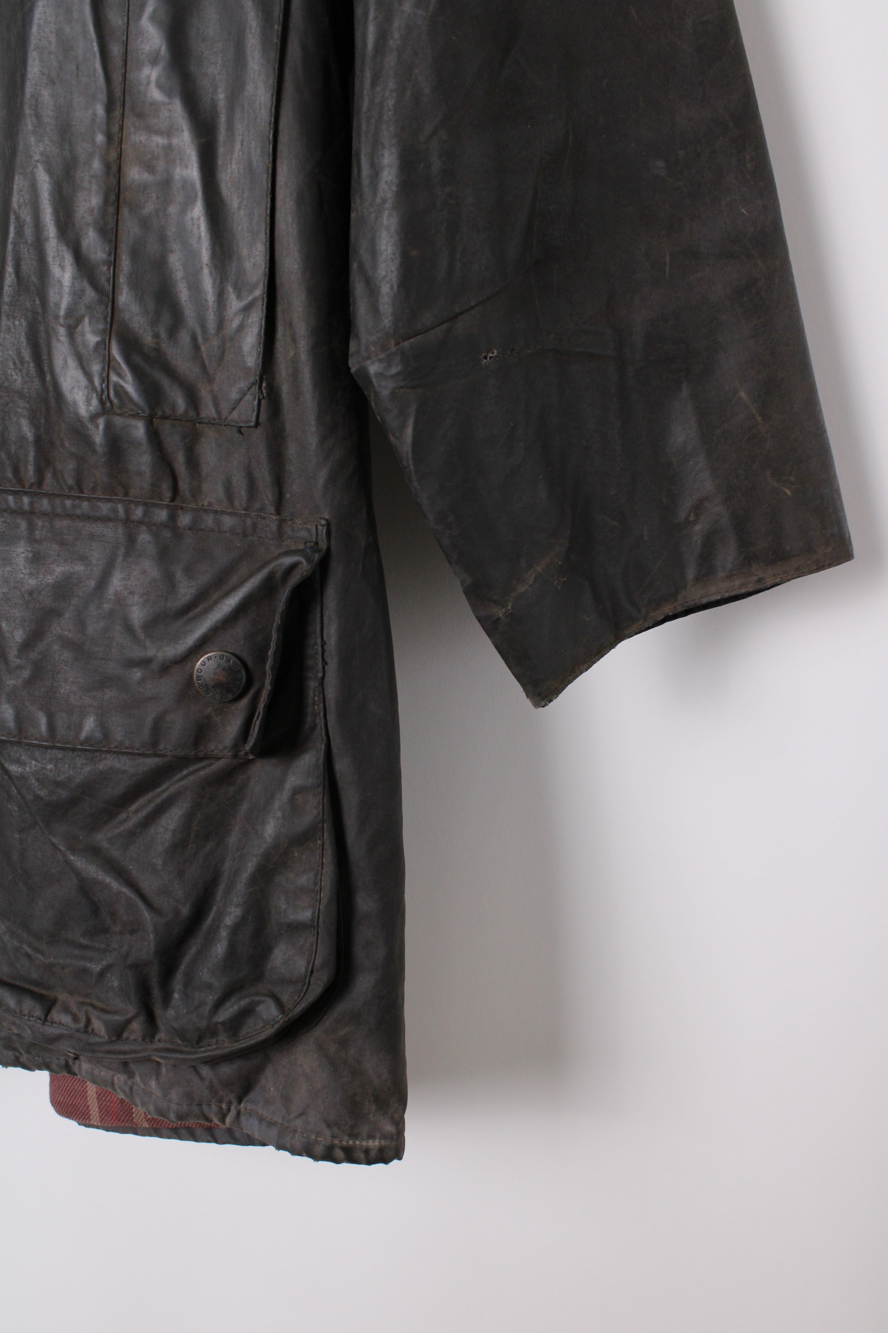 BARBOUR BEAUFORT WAXED JACKET BLUE - L/XL