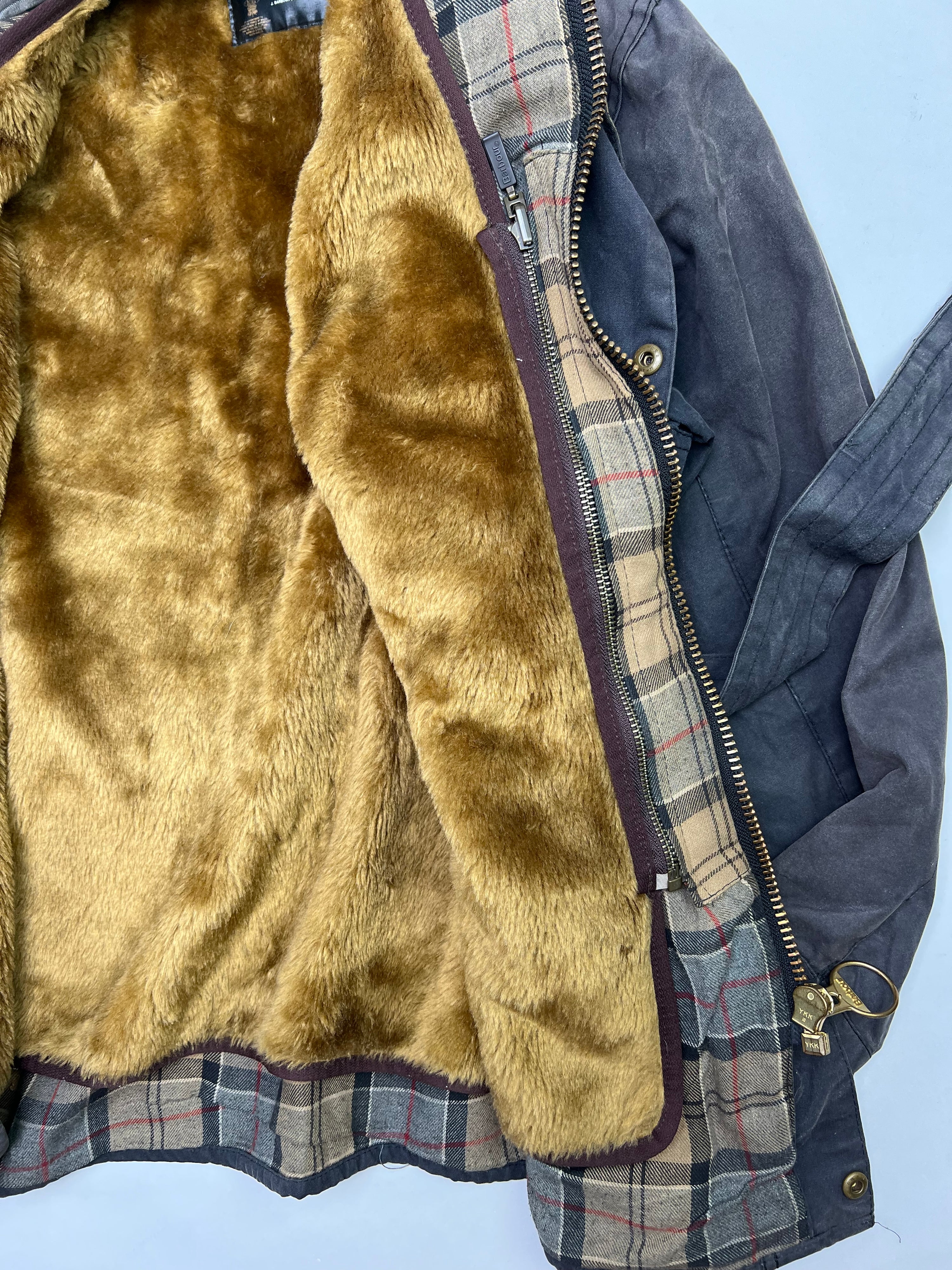 BARBOUR INTERNATIONAL SUIT WAXED MOTORCYCLE JACKET  - XS