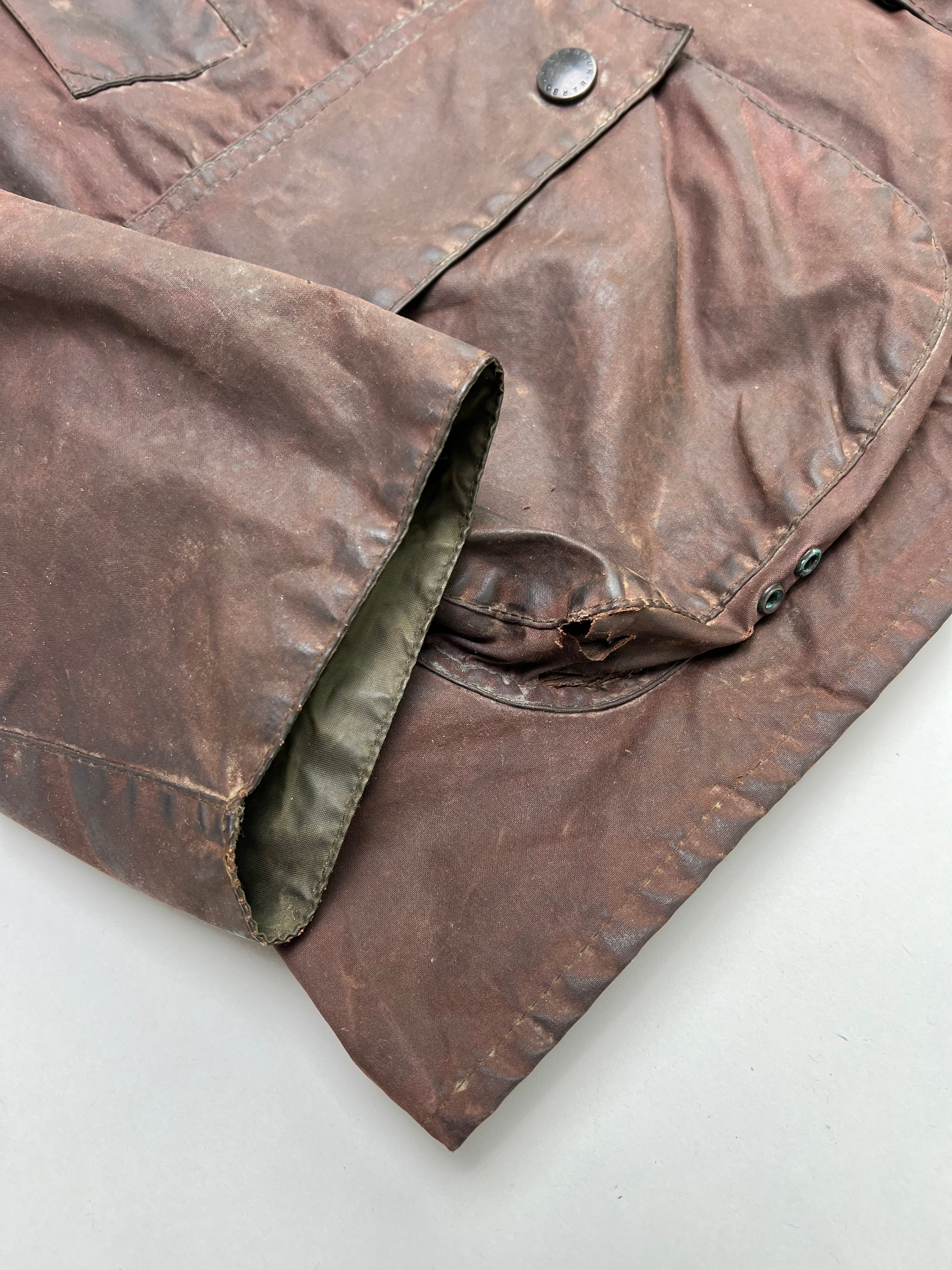 BARBOUR BEDALE WAXED JACKET RUSTIC BROWN - XL/XXL