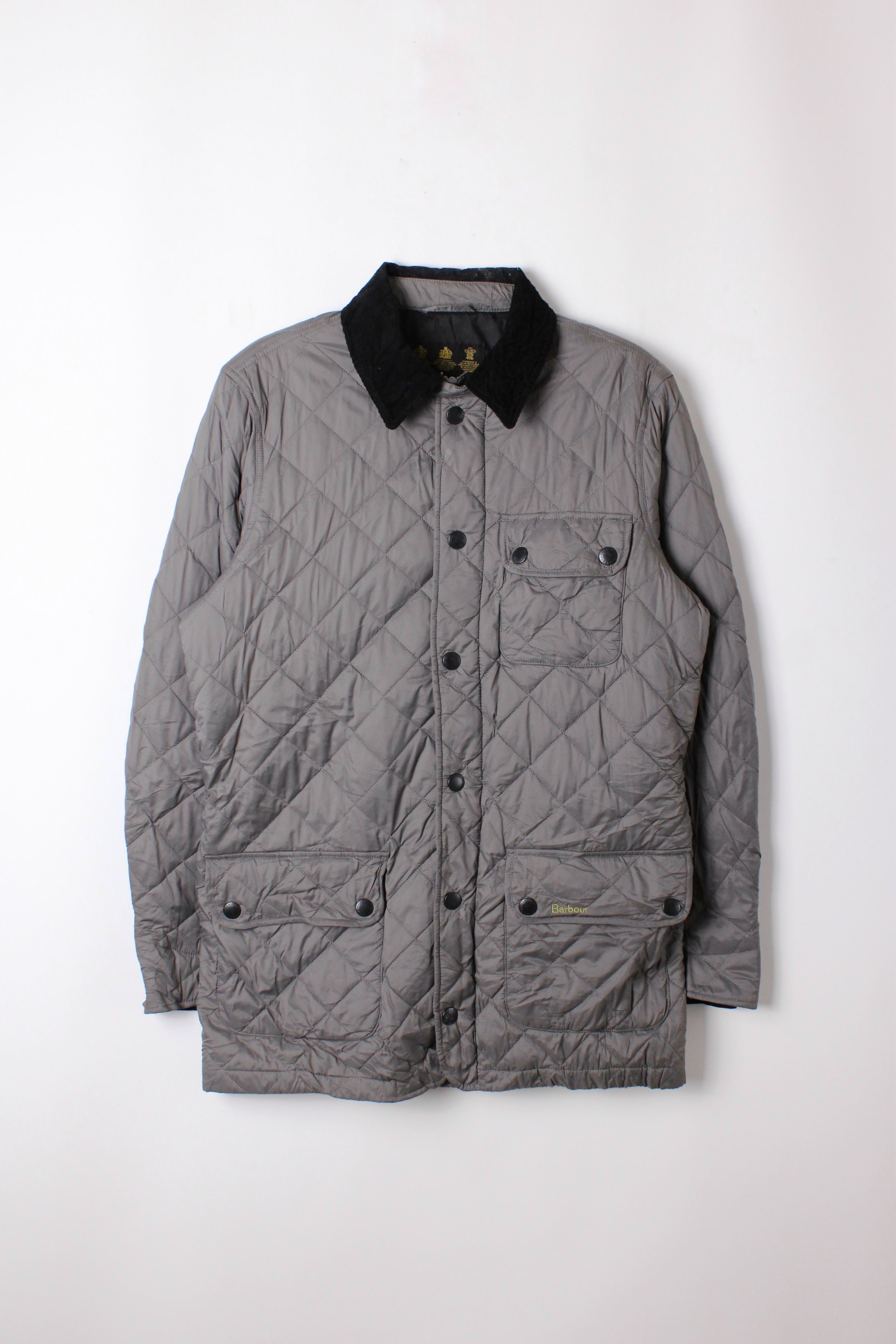 BARBOUR QUILTED JACKET GRAY - M