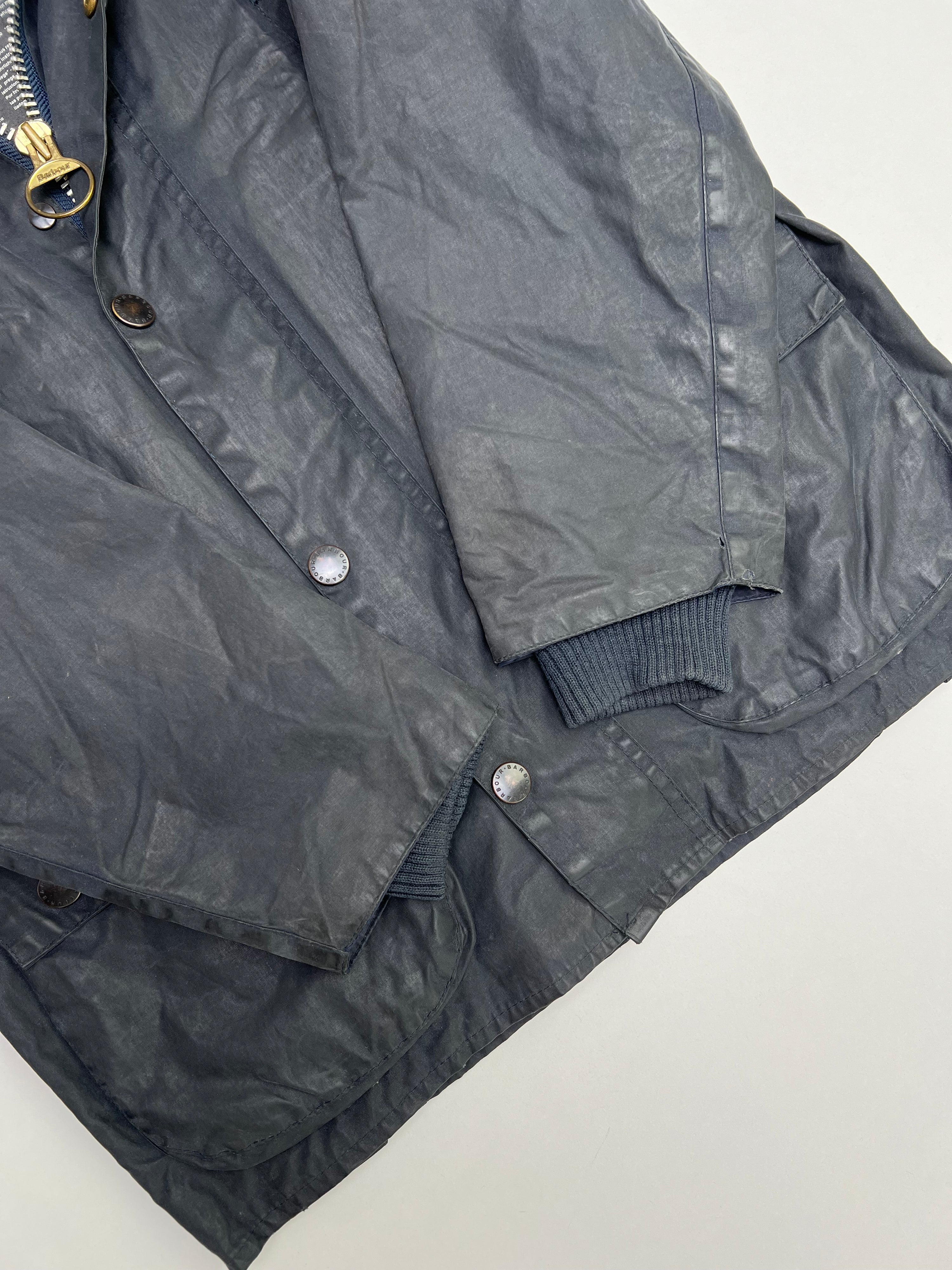 BARBOUR BEDALE WAXED JACKET BLUE - XS