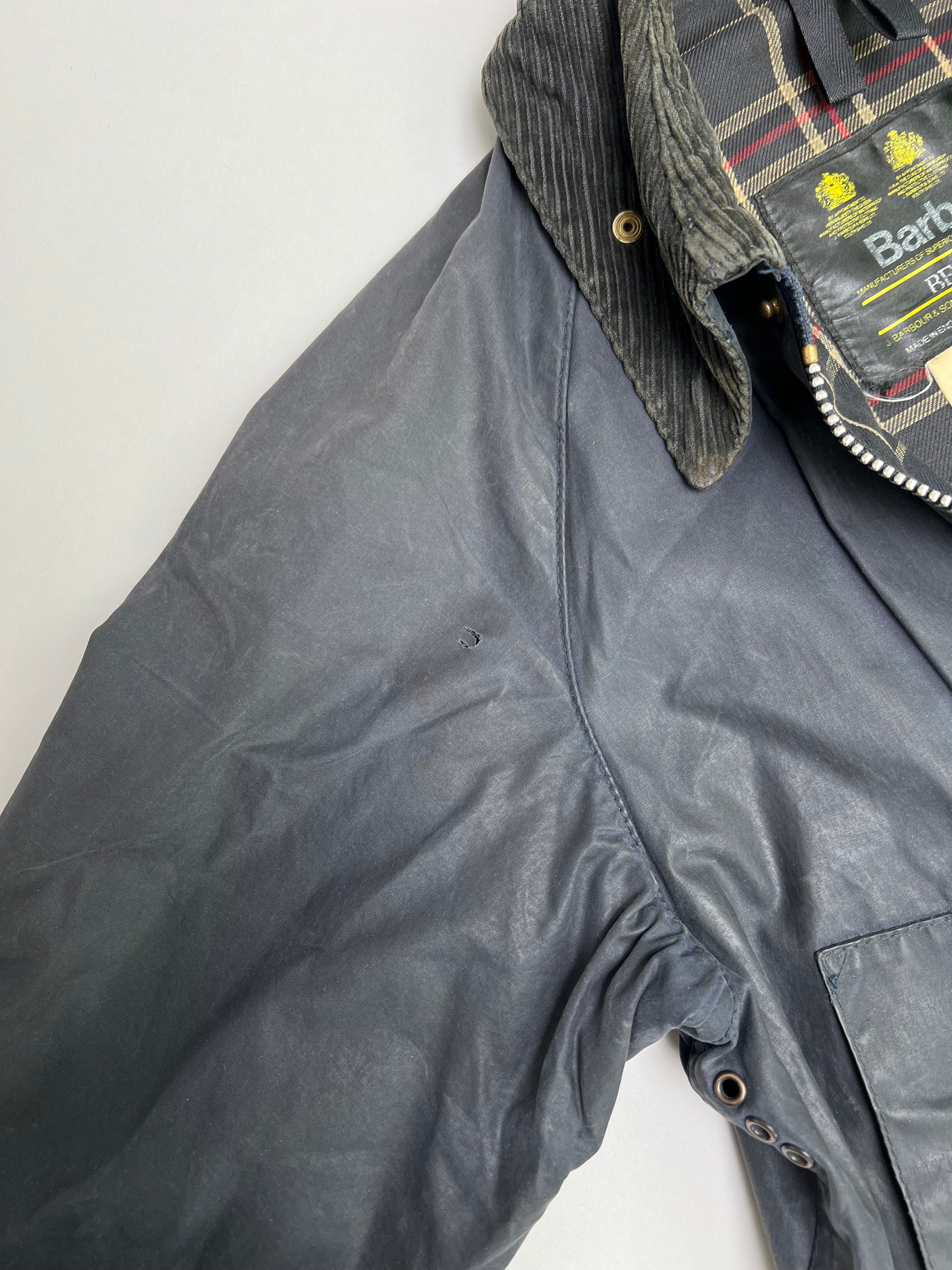 BARBOUR BEDALE WAXED JACKET BLUE - XS