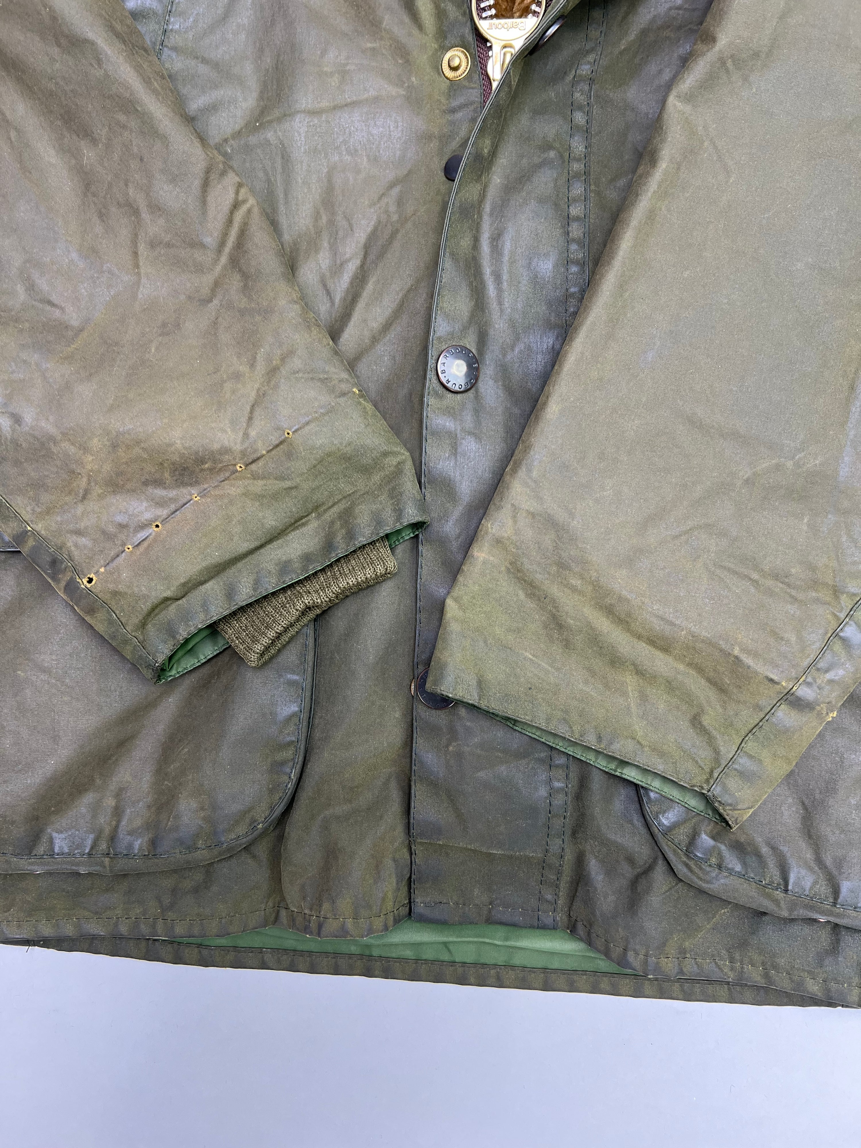 BARBOUR BEDALE WAXED JACKET GREEN - S/M