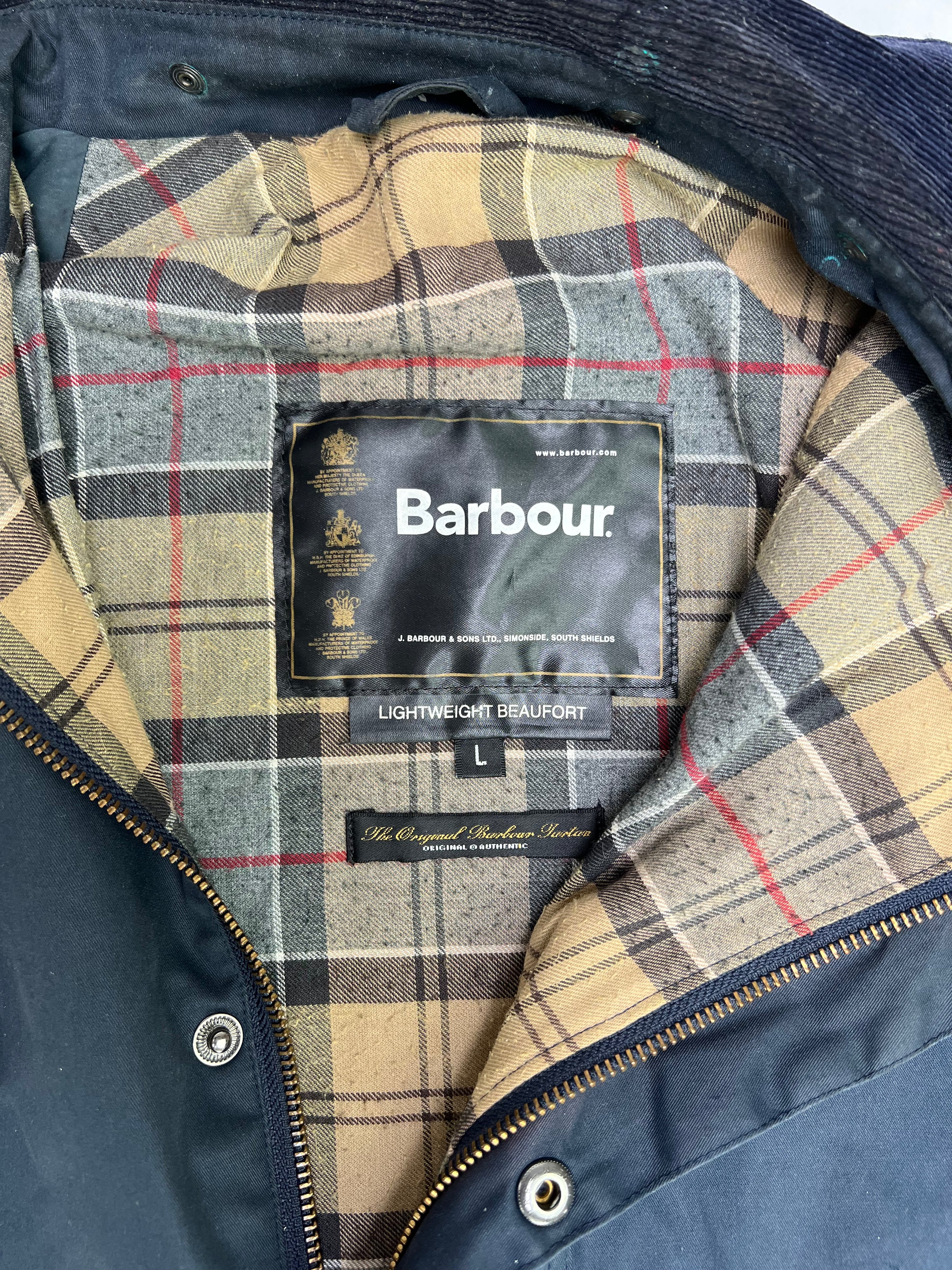 BARBOUR LIGHTWEIGHT BEAUFORT JACKET BLUE - L