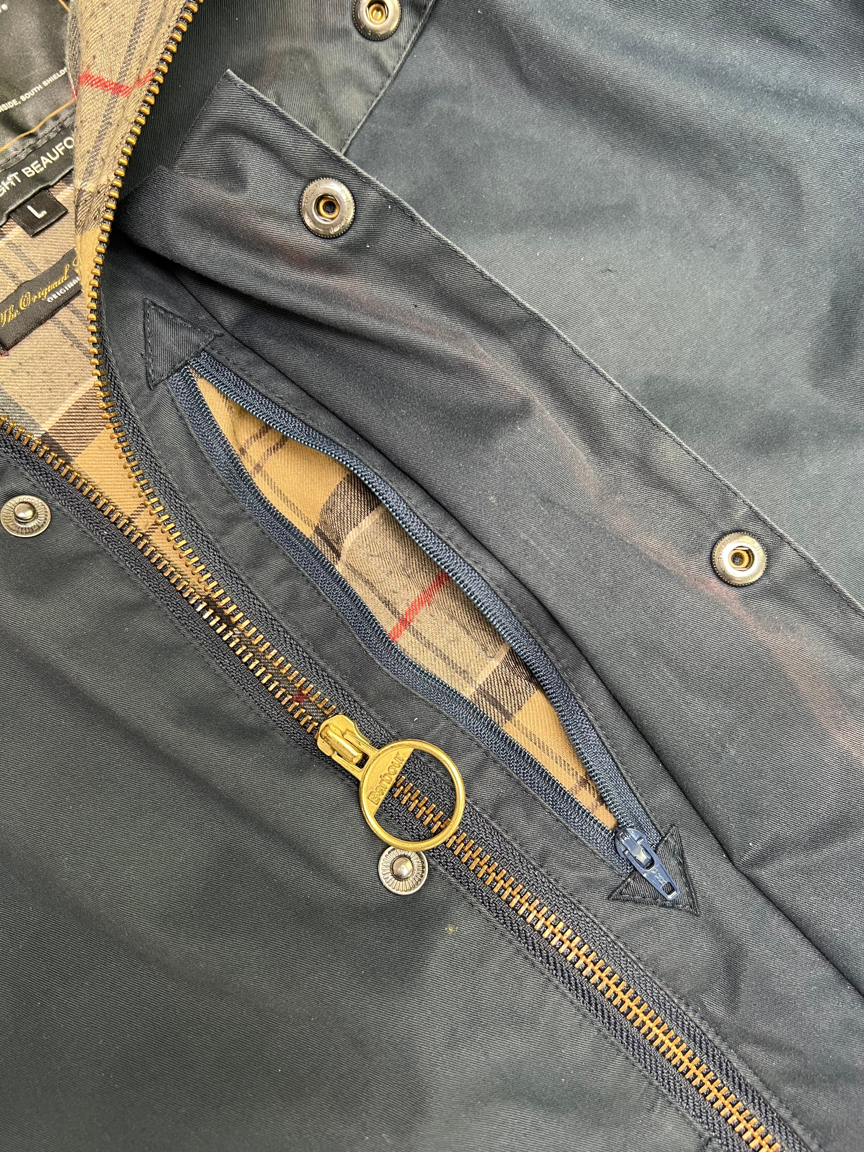 BARBOUR LIGHTWEIGHT BEAUFORT JACKET BLUE - L