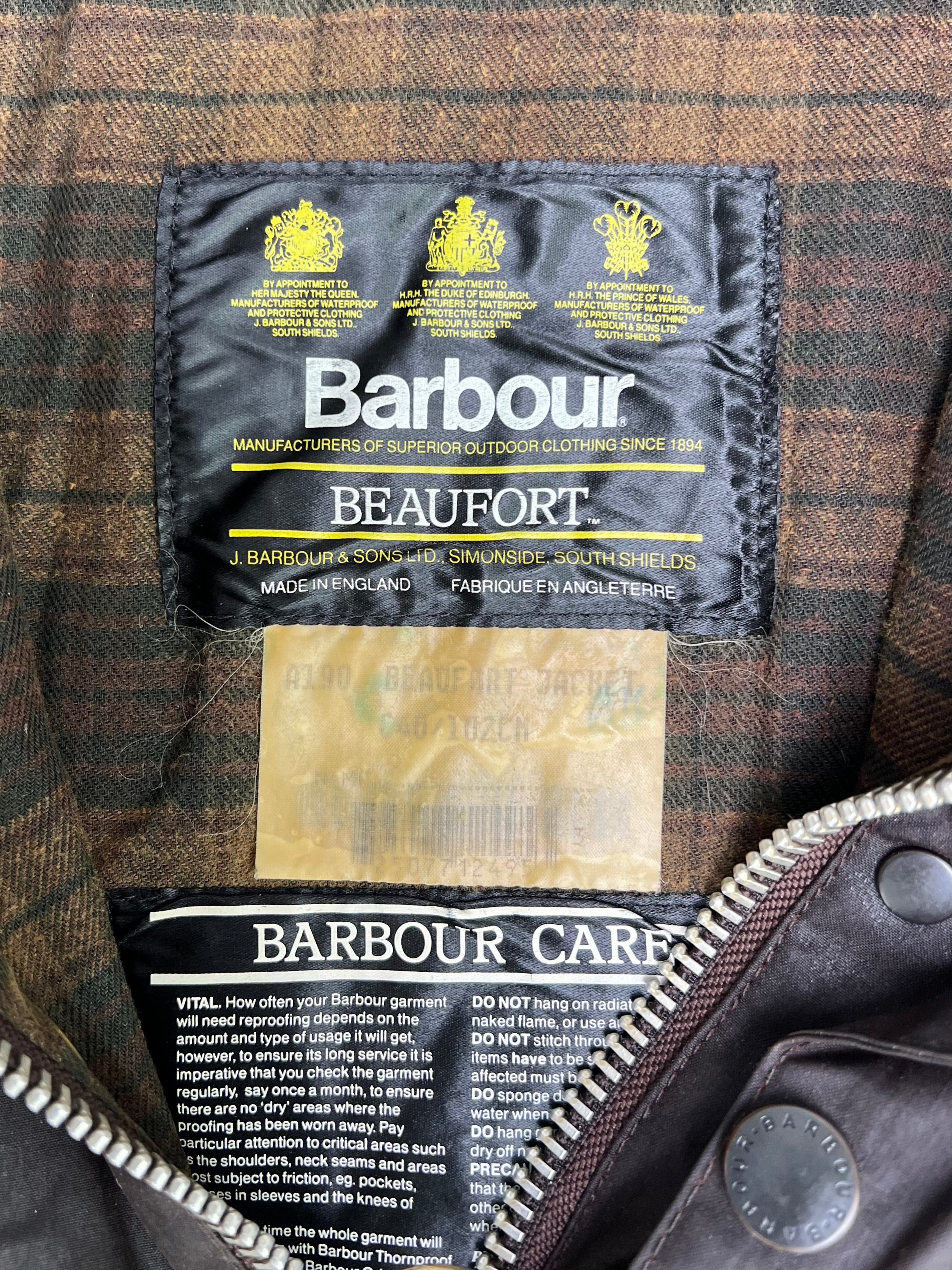 BARBOUR BEAUFORT WAXED JACKET RUSTIC BROWN - S/M